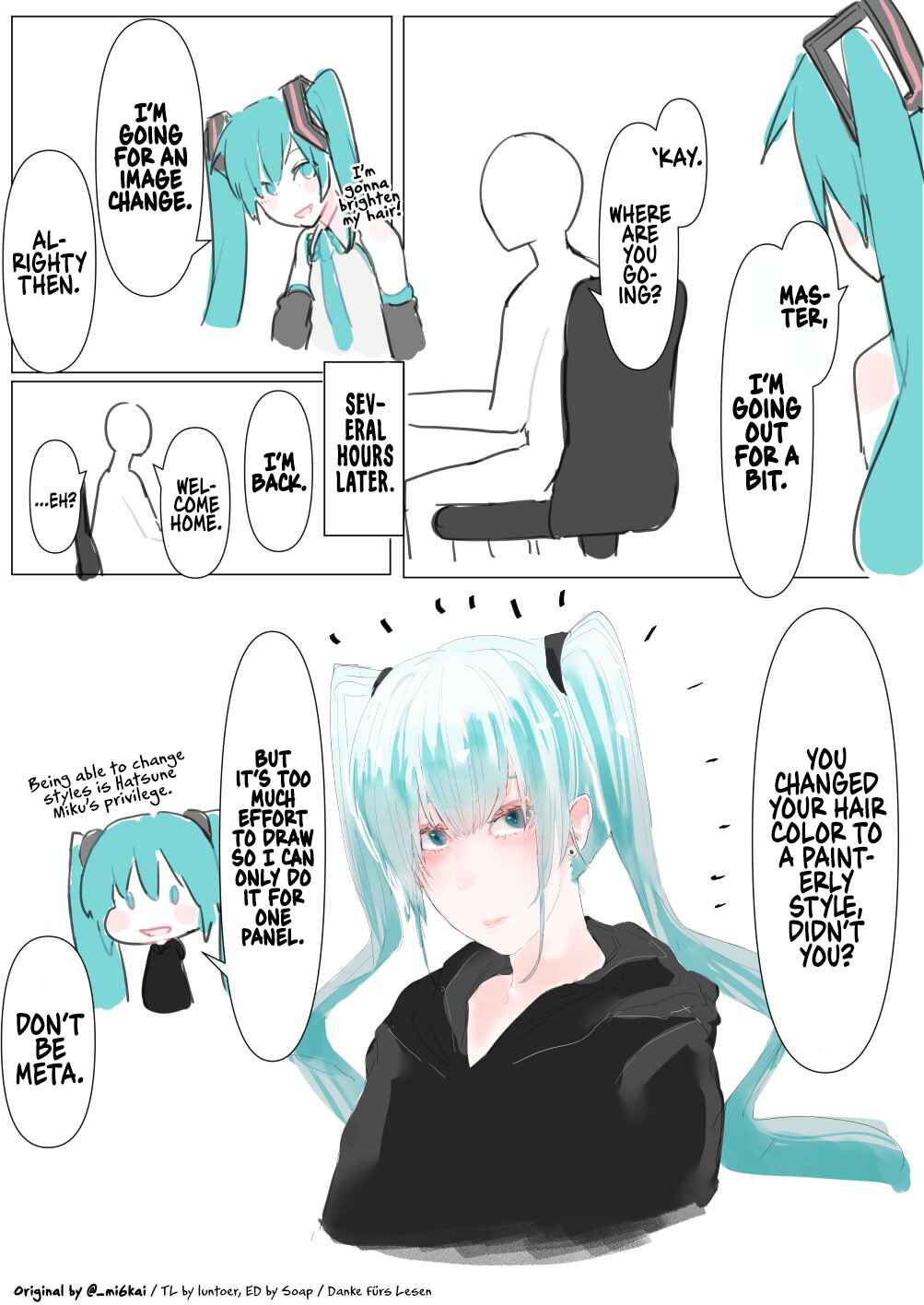 VOCALOID - The Daily Life of Master & Hatsune Miku (Doujinshi) Chapter 43 - Page 1