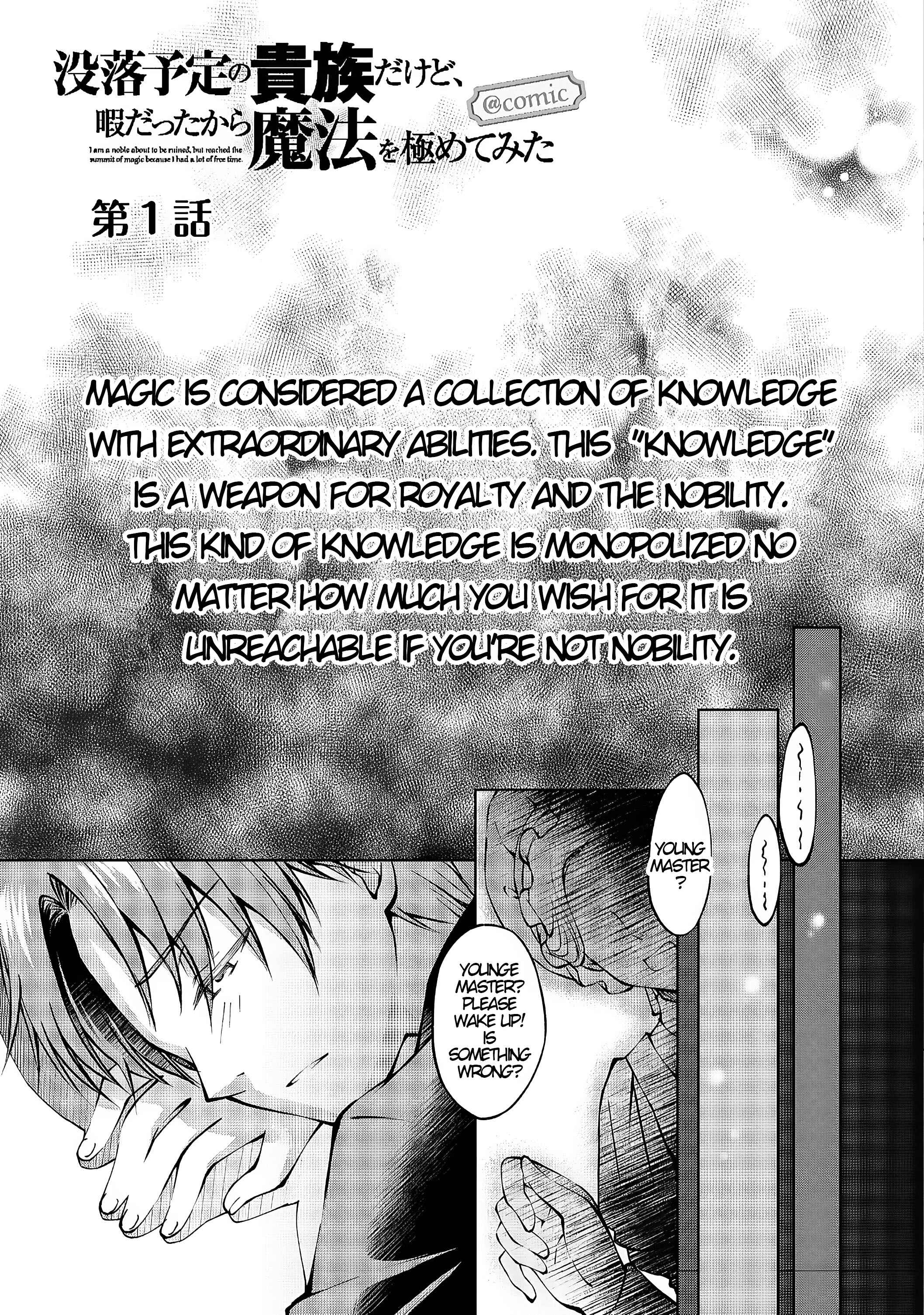 Motsuraku Yotei no Kizoku Dakedo, Hima Datta kara Mahou o Kiwamete Mita @Comic Chapter 1 - Page 6
