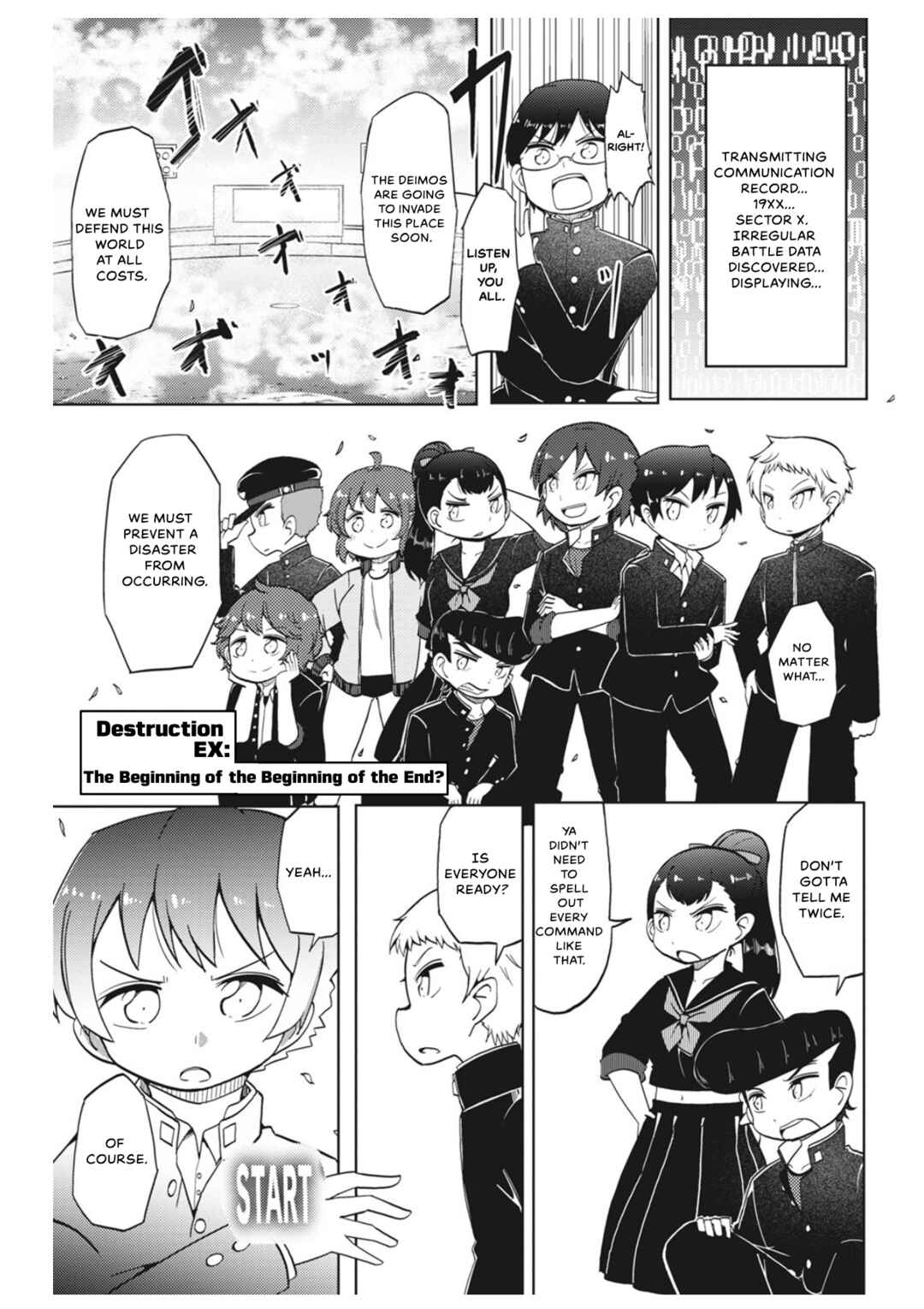 Yonkoma 13 Kihei Bouei-ken!! ~Kochira Sector X~ Chapter 10.5 - Page 1