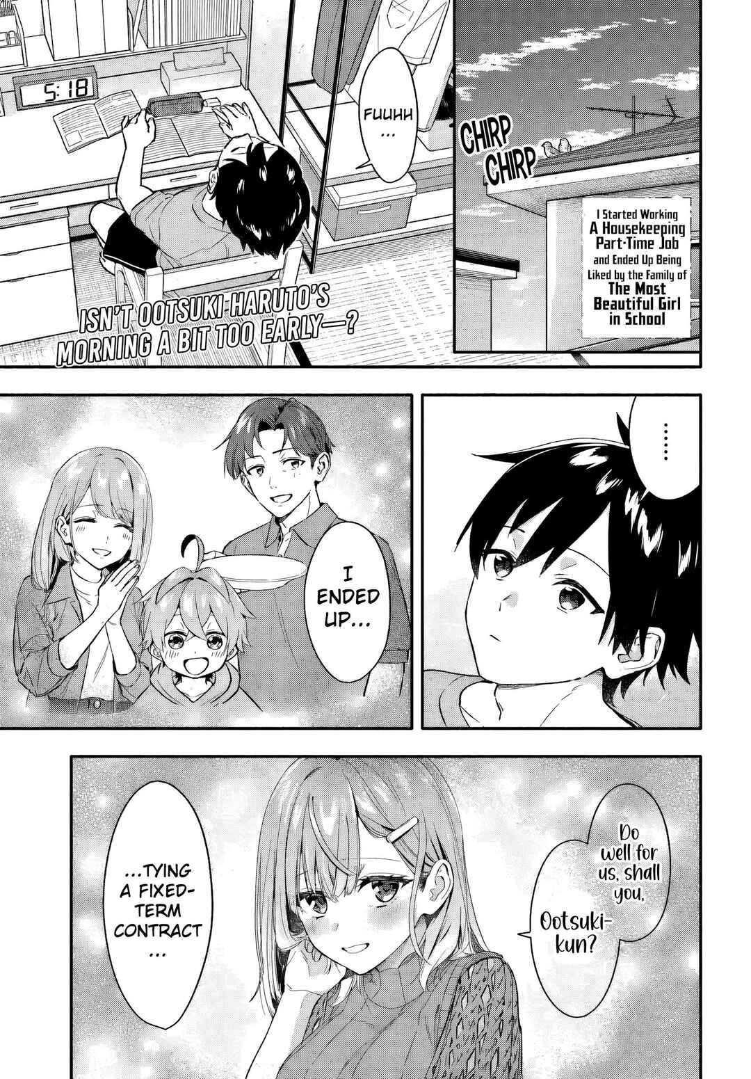 Kaji Daikou no Arubaito wo Hajimetara Gakuen Ichi no Bishoujo no Kazoku ni Kiniirarechaimashita. Chapter 6 - Page 2