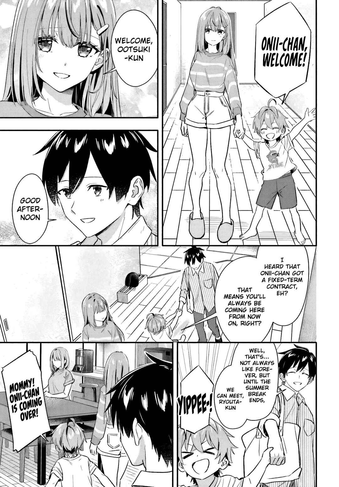 Kaji Daikou no Arubaito wo Hajimetara Gakuen Ichi no Bishoujo no Kazoku ni Kiniirarechaimashita. Chapter 6 - Page 24