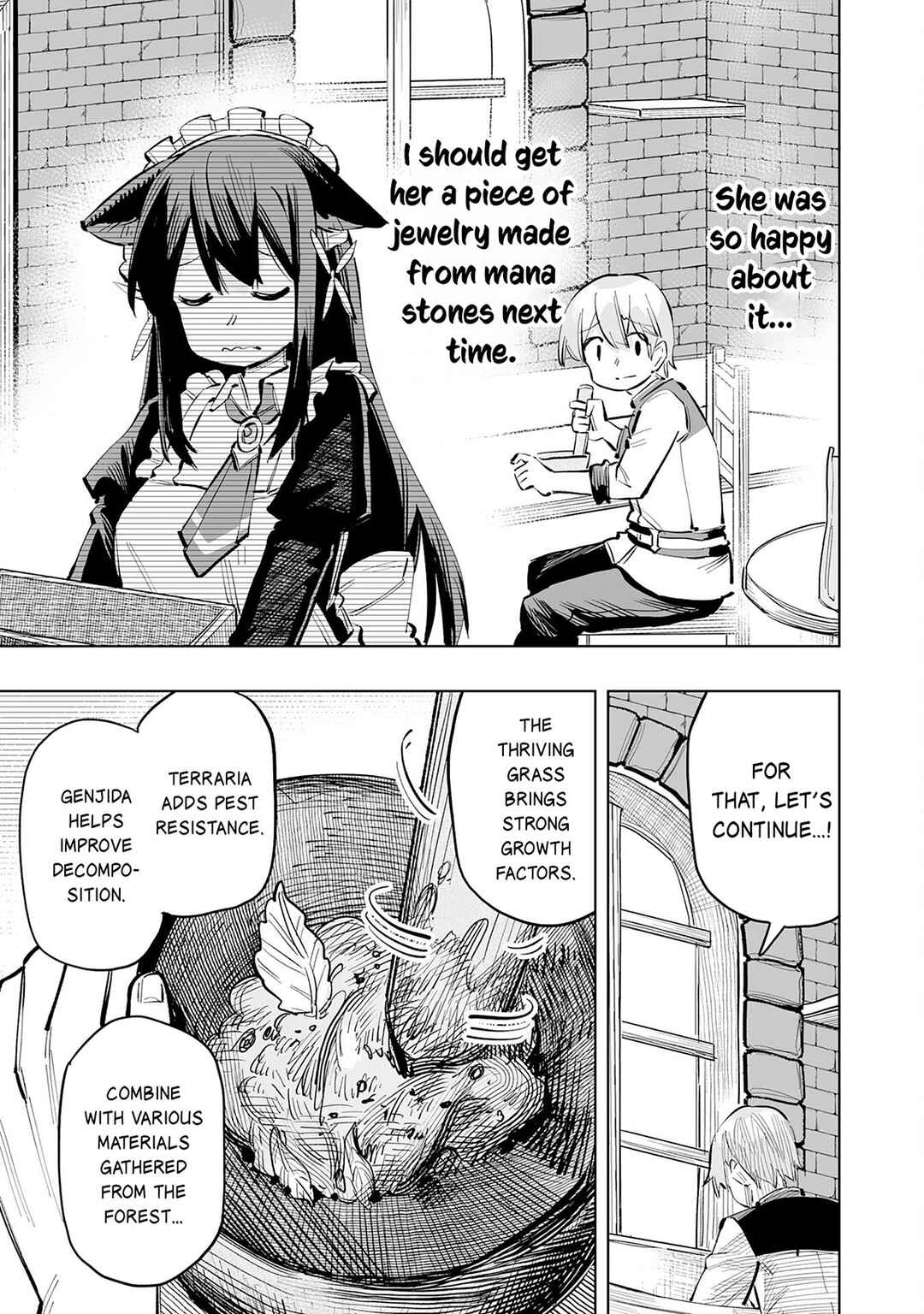 Kaikosareta Kyuutei Renkinjutsushi wa Henkyou de Dai Nouen wo Tsukuriageru ~Sokoku wo Oidasareta kedo, Saikyou Ryouchi de Slow Life wo Ouka suru~ Chapter 7 - Page 12