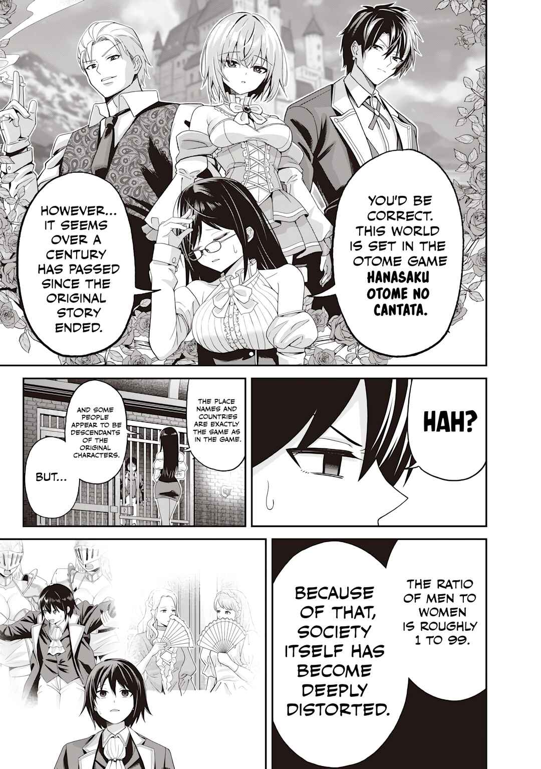 Dokushin Kizoku: Danjohi 1:99 Sekai no Akuyaku Reisoku Chapter 1 - Page 36
