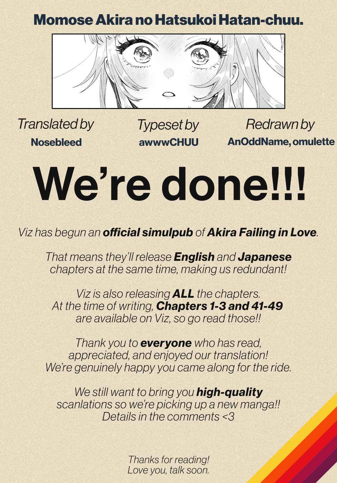 Momose Akira no Hatsukoi Hatan-chuu. Chapter 42 - Page 21