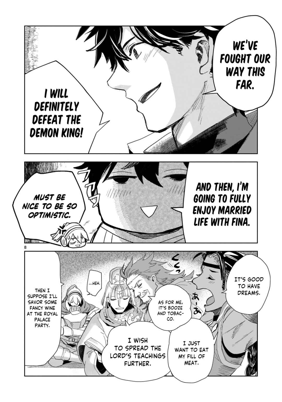 Elf Tsuma to Hajimeru Yuukyuu no Tabi: Densetsu no Yuusha, Aisuru Elf to Tomoni 100-nenmae ni Sukutta Sekai o Tabi Suru Chapter 1 - Page 8