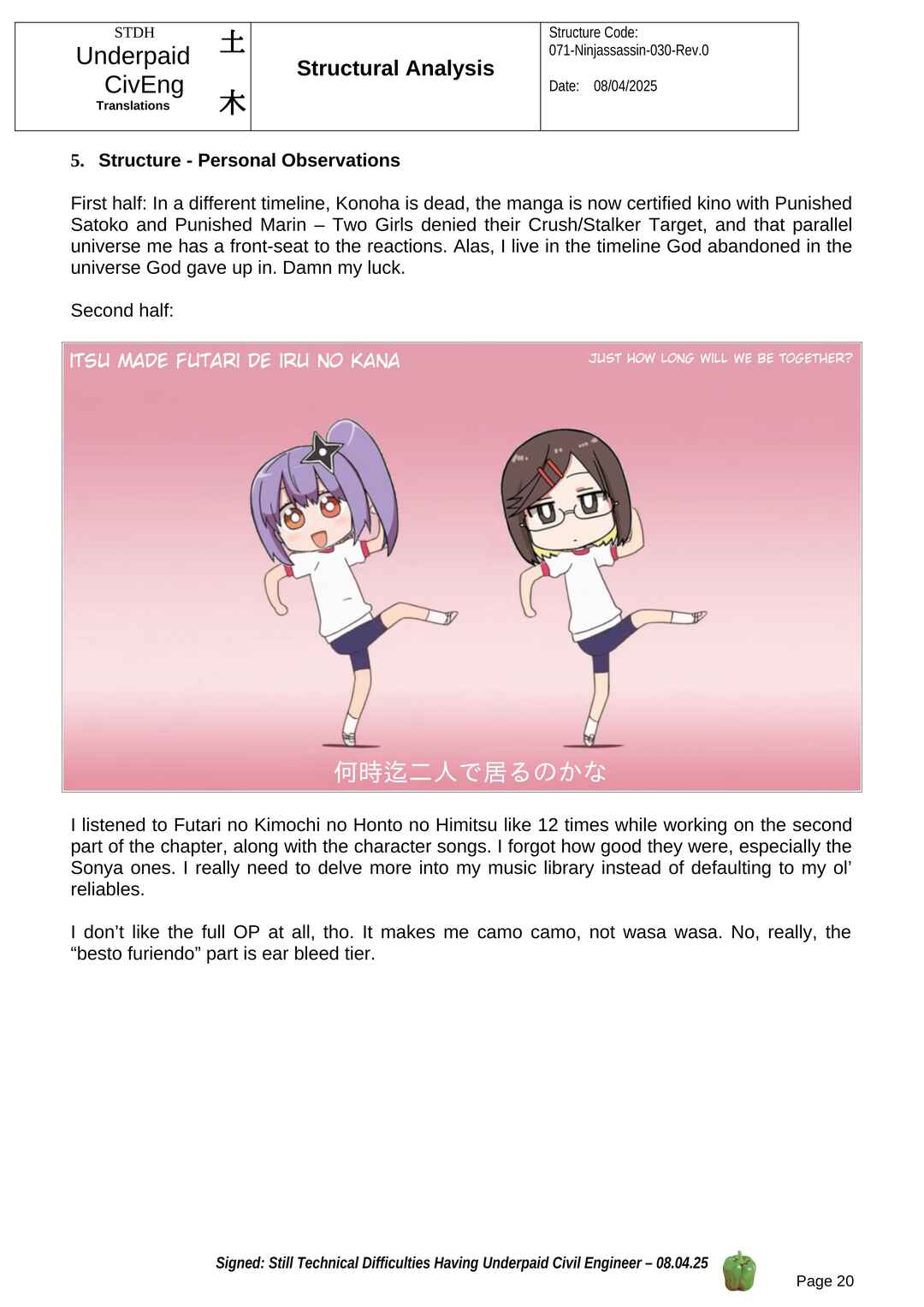Ninja to Koroshiya no Futarigurashi Chapter 30 - Page 20