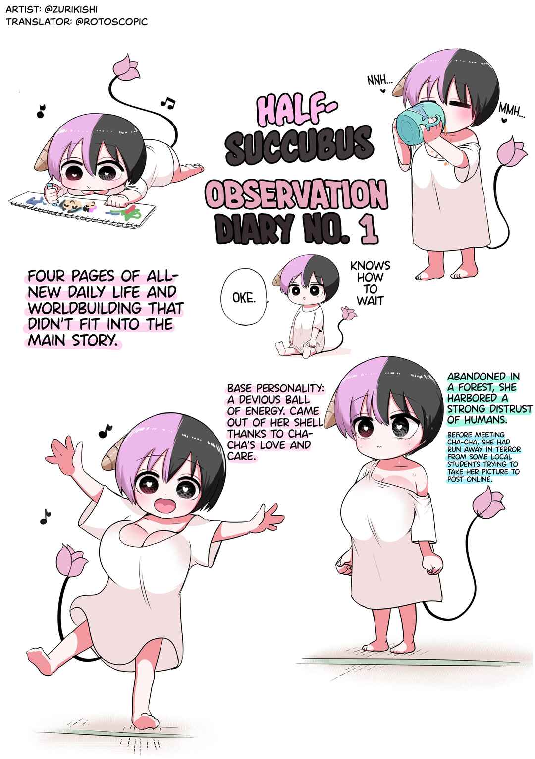 Half Succubus wo Hirotta Chapter 28.5 - Page 1