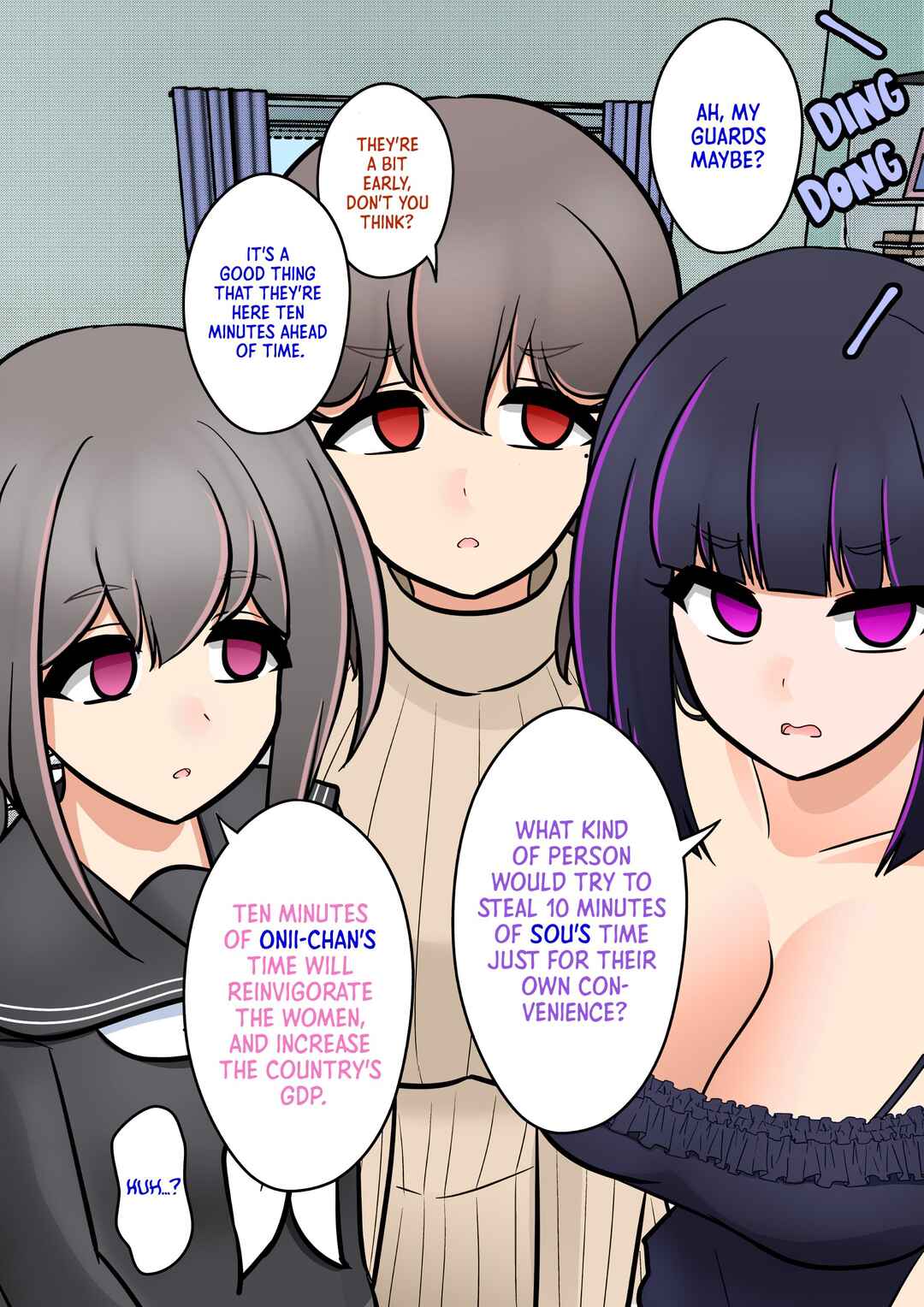 Danjo-hi 1:39 no Heikou Sekai wa Omoi no Hoka Futsuu (Fan Colored) Chapter 145 - Page 3