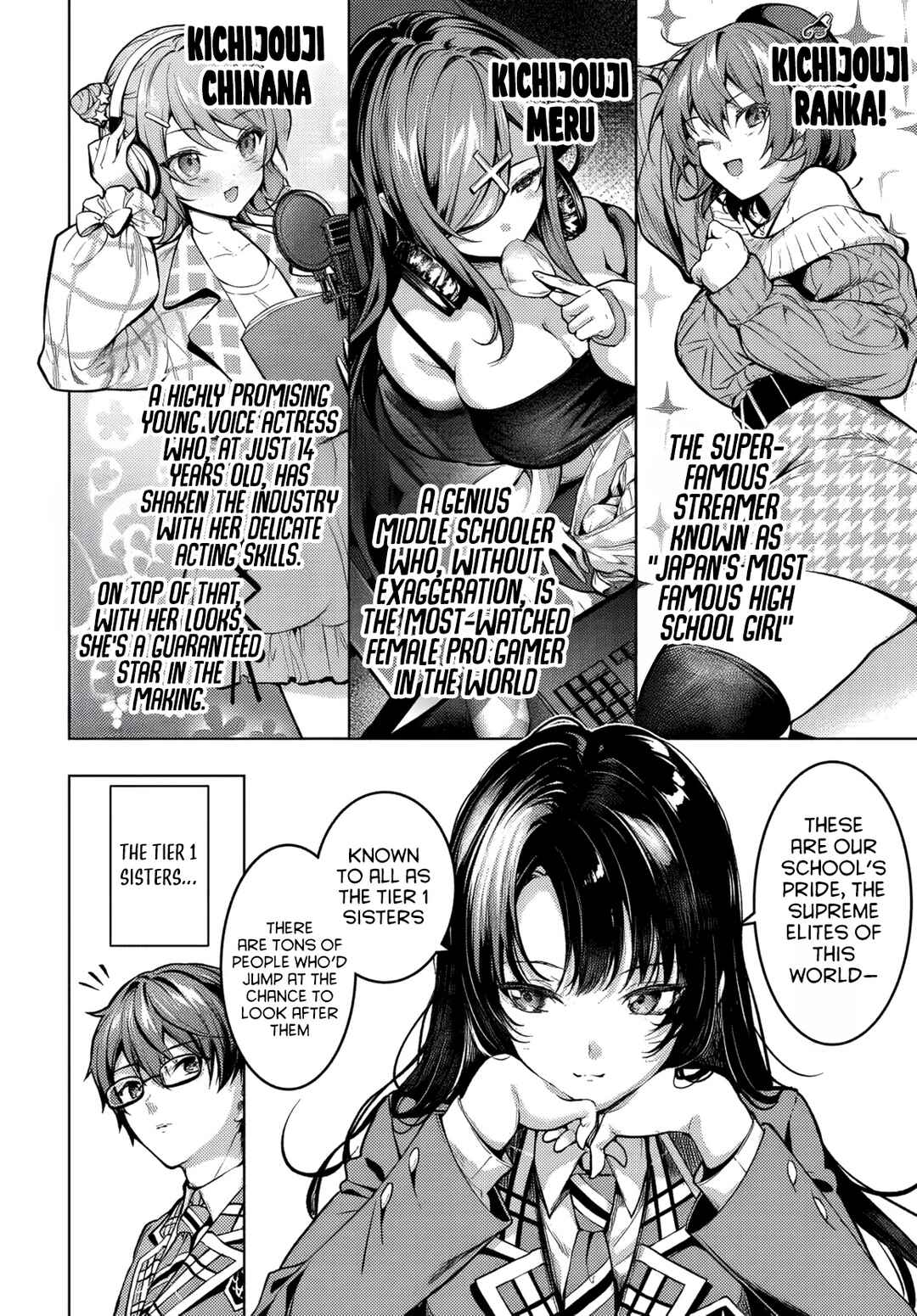 Tier 1 Shimai - Yuumei Yonshimai wa Boku nashi de wa Ikirarenai Chapter 1 - Page 35