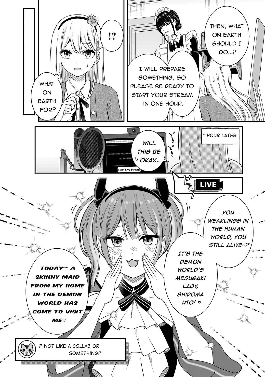 Reijou VTuber wa Maid no Yashoku ni Juurinsareru ~Kindan Gohan de Shokureposei Haishin~ Chapter 1 - Page 19