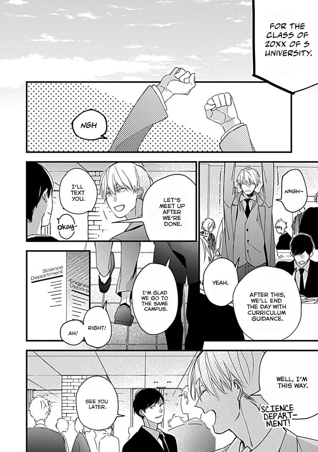 Boku-tachi wa Mada Aoku: Daigaku Nyuugaku-hen Chapter 1 - Page 12