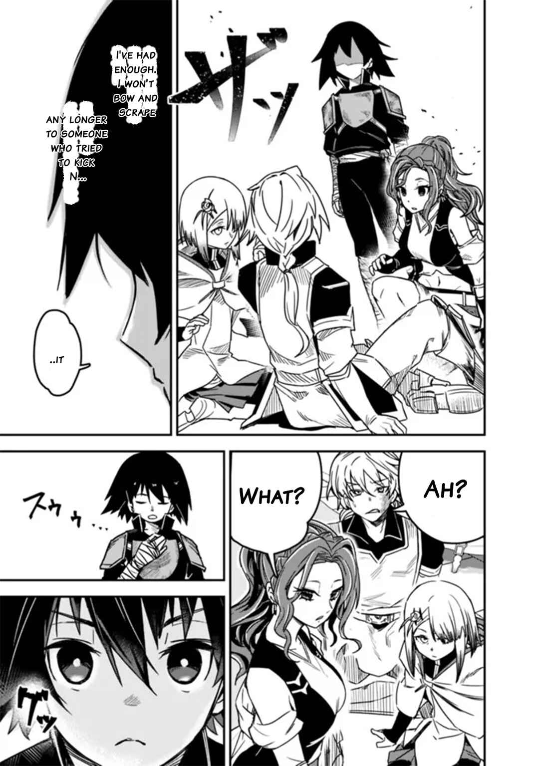 Kuroneko no Kenshi ~Black na Party wo Yametara S-kyuu Boukensha ni Scout Saremashita. Imasara "Modotte kite" to Iwaretemo "Mousoi" desu~ Chapter 1 - Page 37