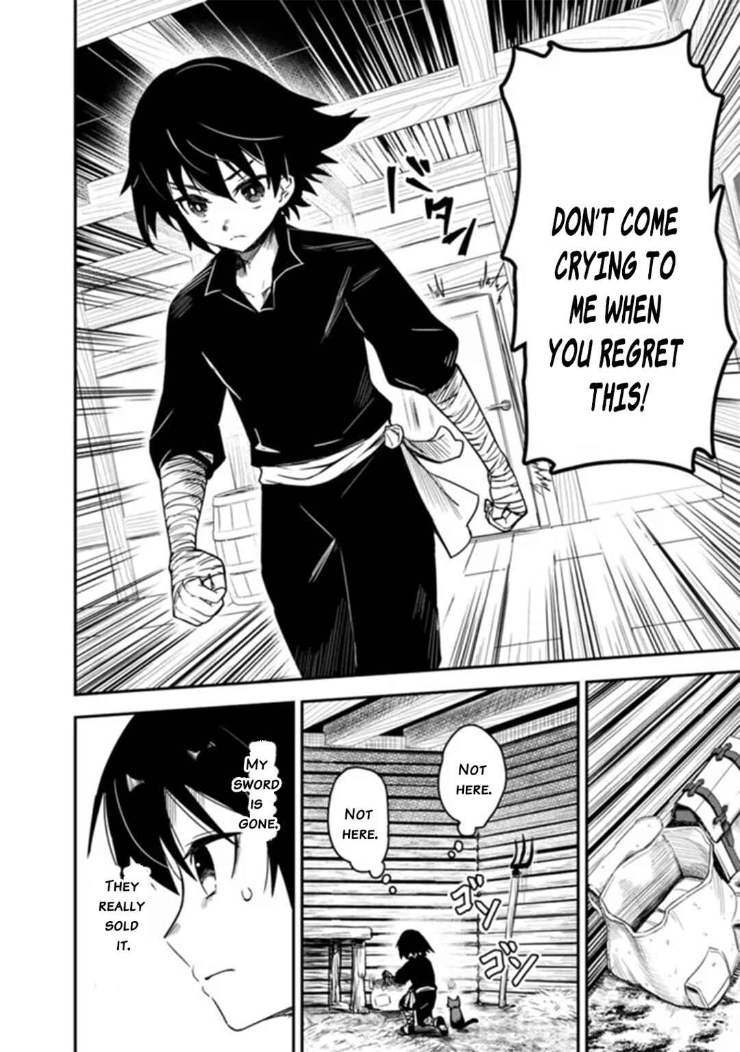 Kuroneko no Kenshi ~Black na Party wo Yametara S-kyuu Boukensha ni Scout Saremashita. Imasara "Modotte kite" to Iwaretemo "Mousoi" desu~ Chapter 1 - Page 45