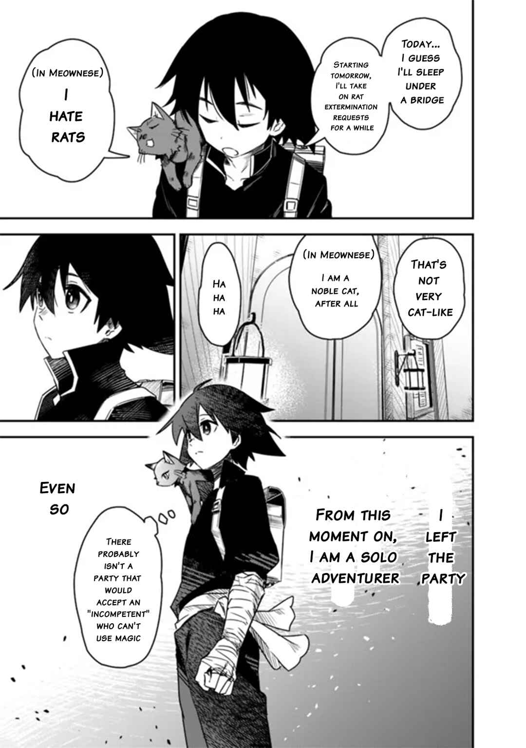 Kuroneko no Kenshi ~Black na Party wo Yametara S-kyuu Boukensha ni Scout Saremashita. Imasara "Modotte kite" to Iwaretemo "Mousoi" desu~ Chapter 1 - Page 50