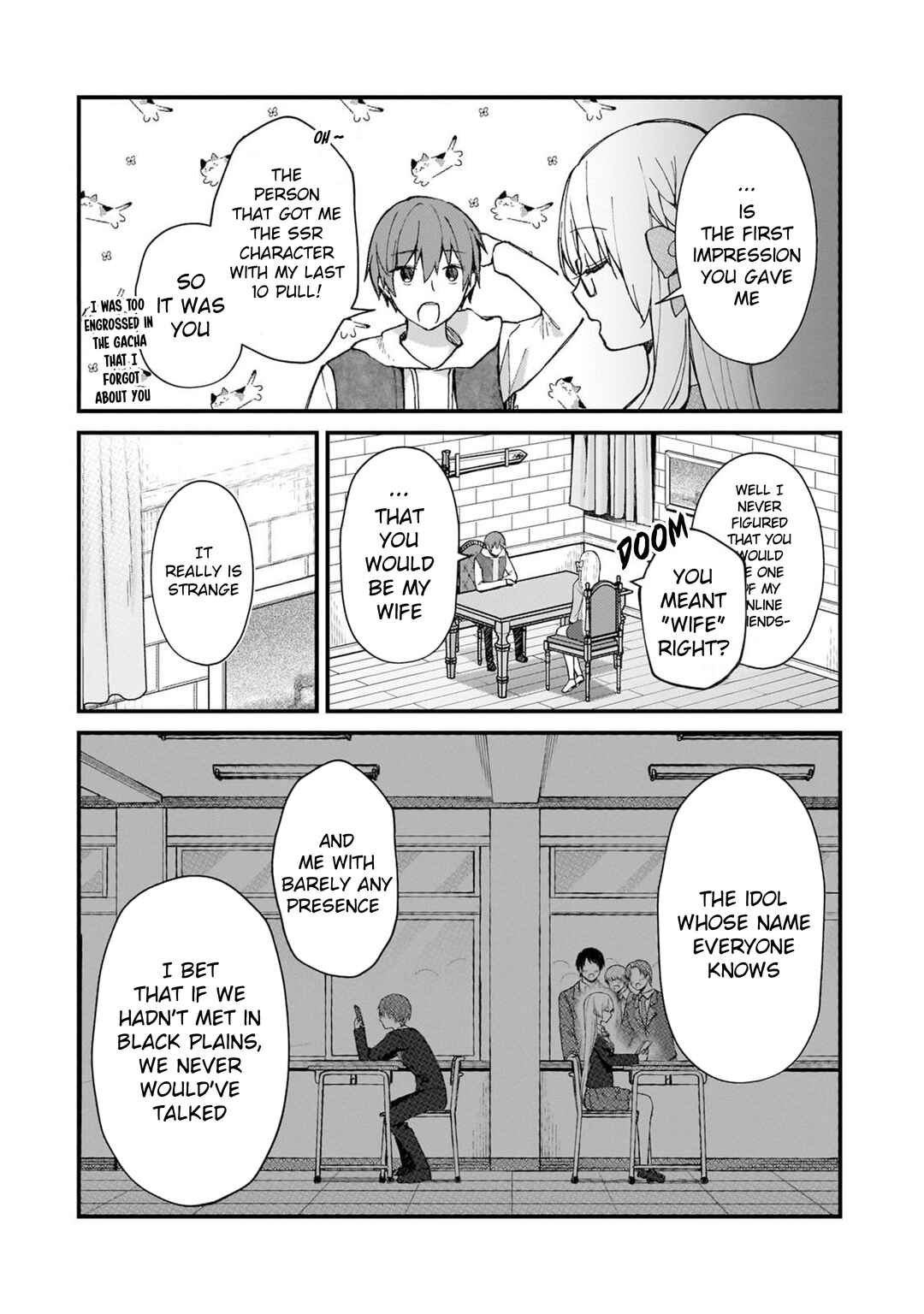 Netoge no Yome ga Ninki Idol datta: Cool kei no Kanojo wa Genjitsu demo Yome no Tsumori de Iru Chapter 31 - Page 6