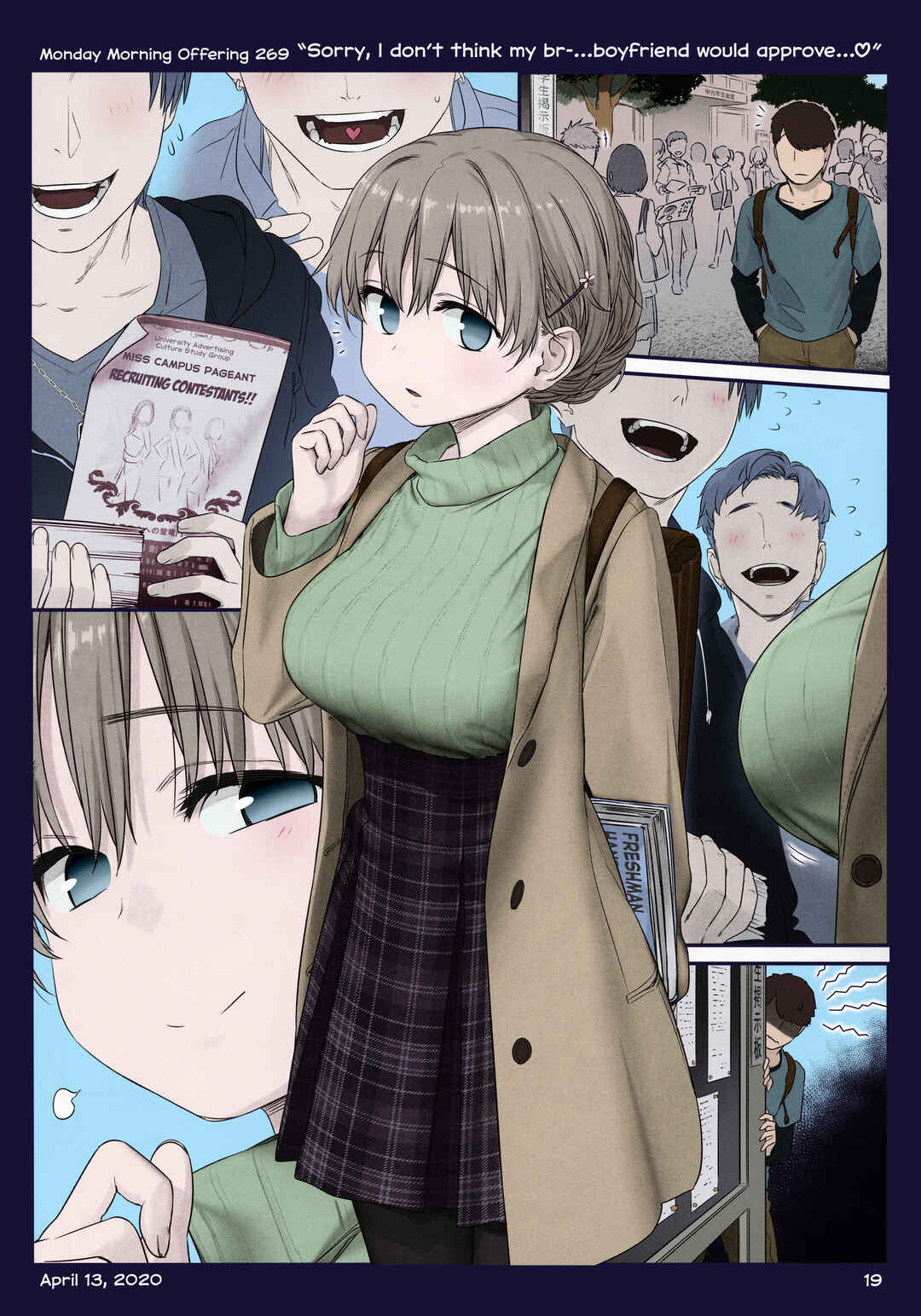 Getsuyoubi no Tawawa (Twitter Webcomic) (Fan Colored) Chapter 36 - Page 19