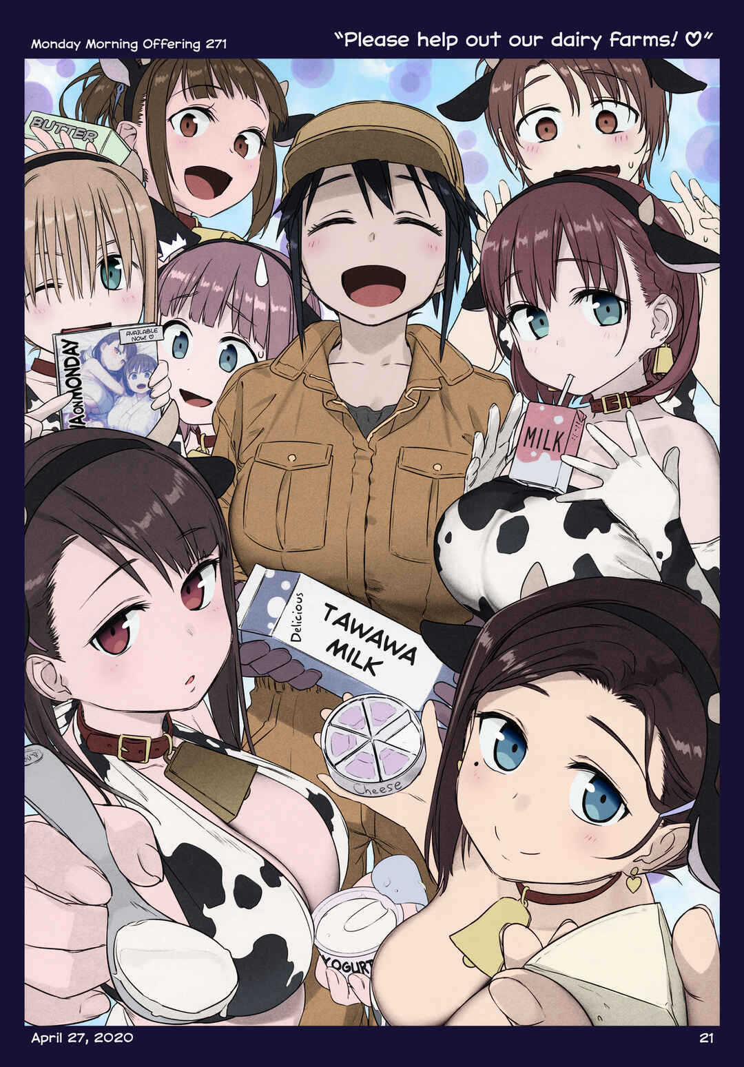 Getsuyoubi no Tawawa (Twitter Webcomic) (Fan Colored) Chapter 36 - Page 21