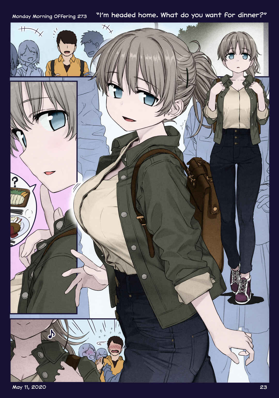 Getsuyoubi no Tawawa (Twitter Webcomic) (Fan Colored) Chapter 36 - Page 23