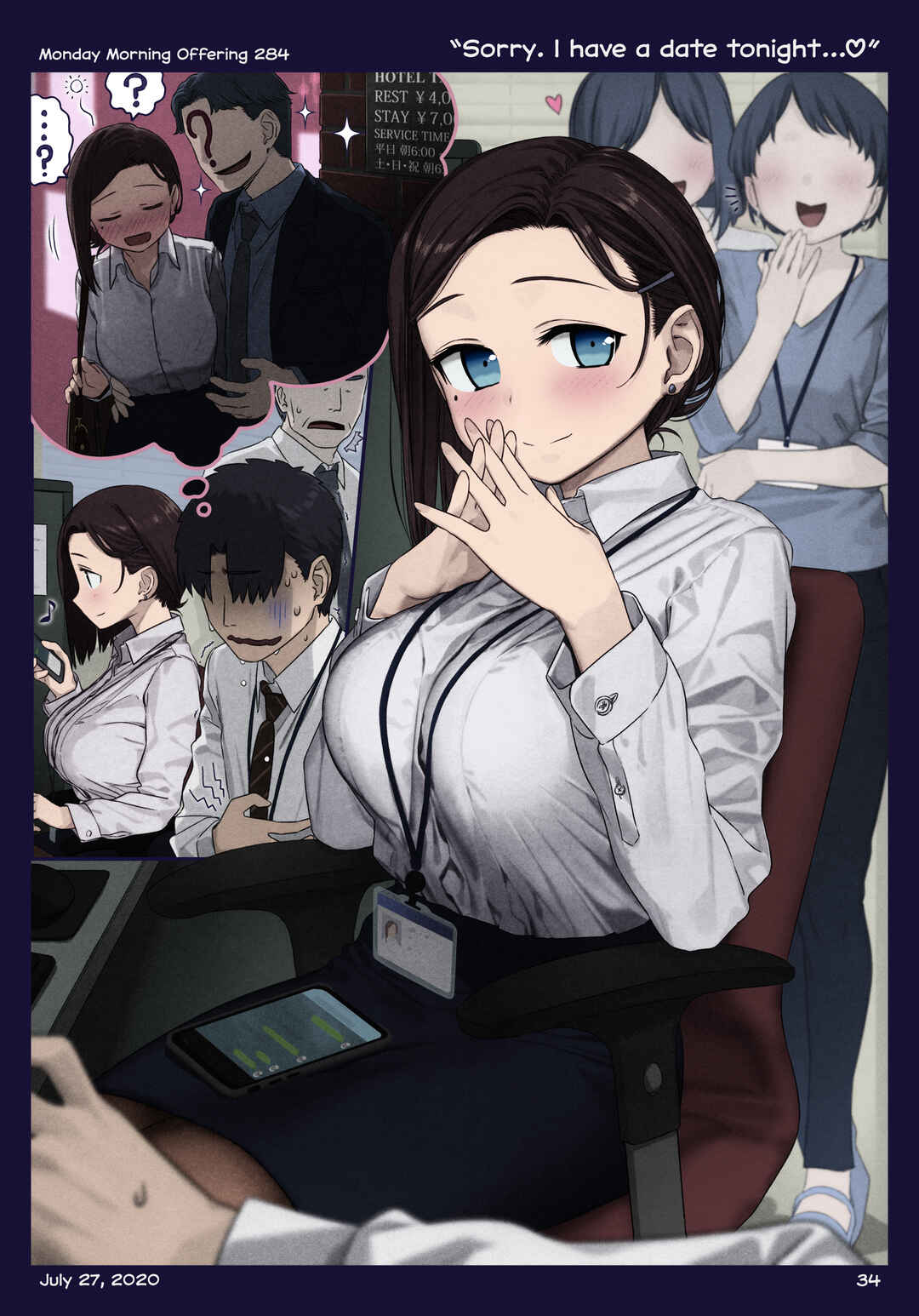Getsuyoubi no Tawawa (Twitter Webcomic) (Fan Colored) Chapter 36 - Page 34