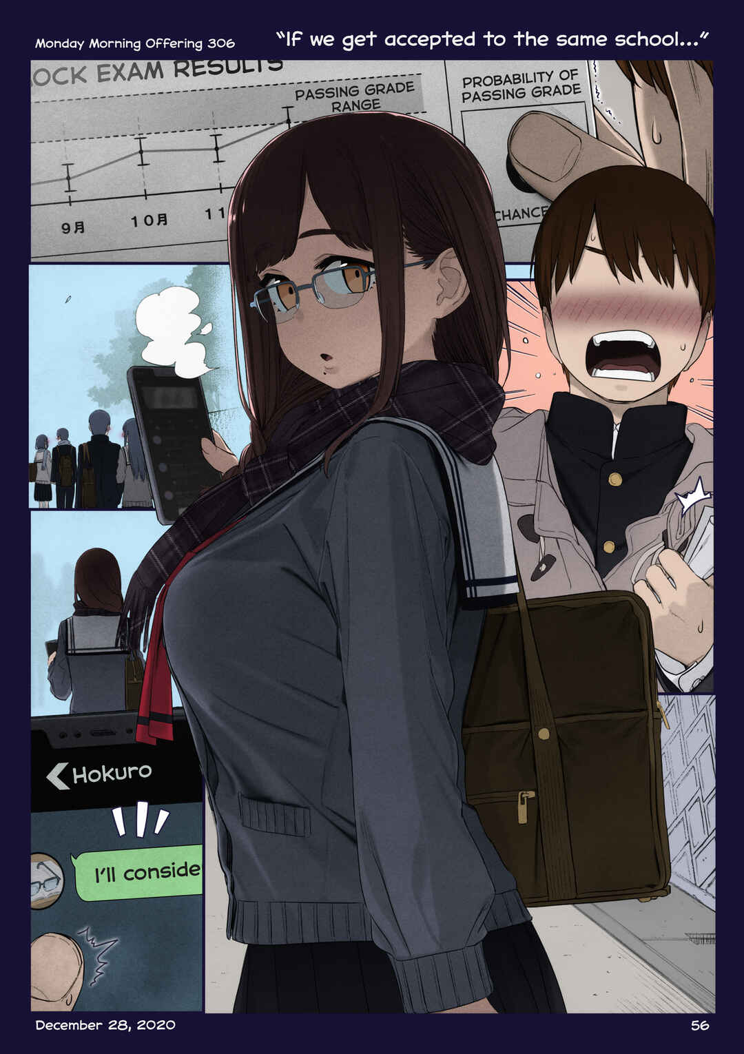 Getsuyoubi no Tawawa (Twitter Webcomic) (Fan Colored) Chapter 36 - Page 56