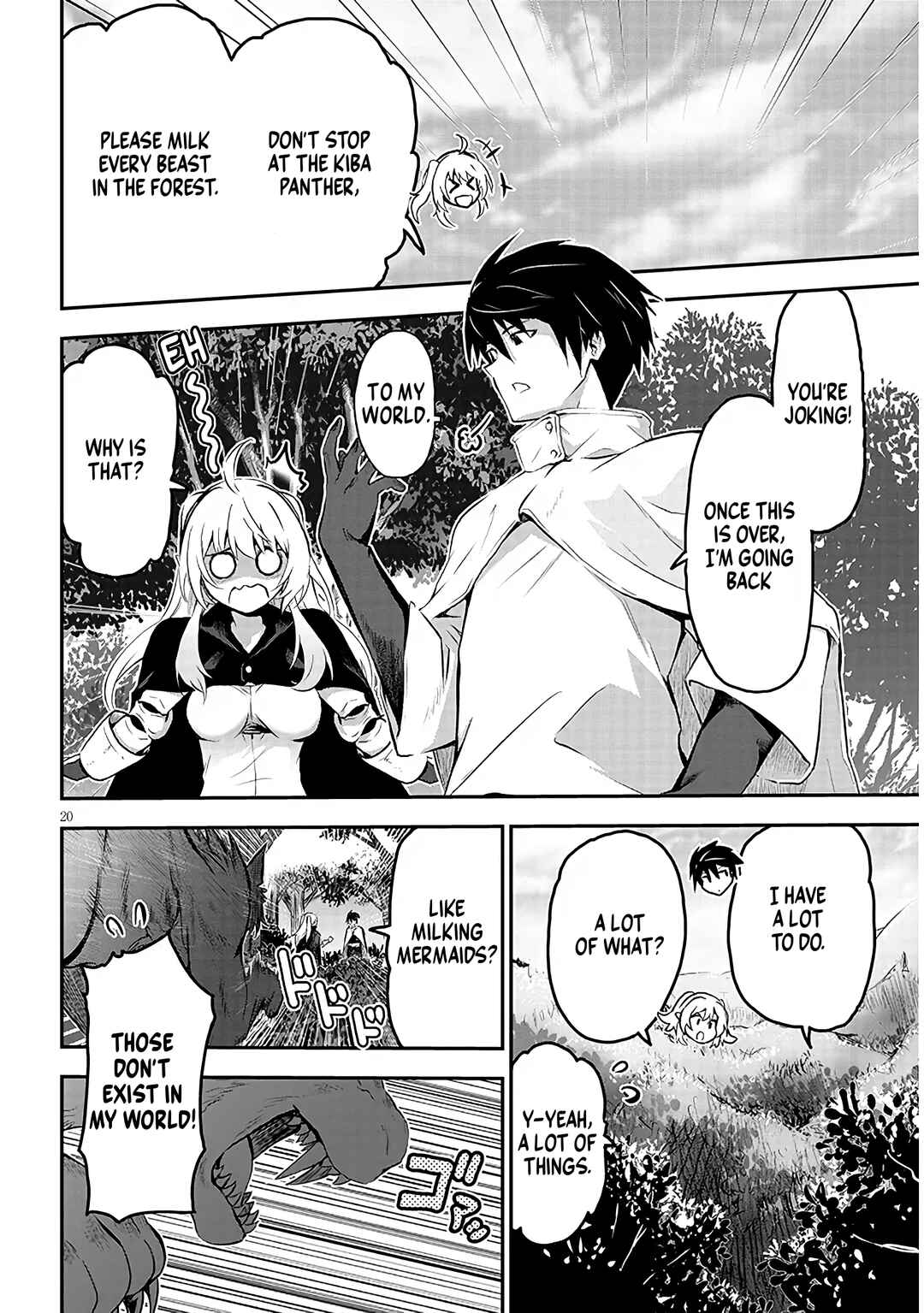Milk-shibori Hunter no Isekai Sakunyuuki ~Nouka no Saenai Otoko ga Arayuru Shuzoku no Chiku-B wo Moteasobi-toriko ni Suru~ Chapter 1 - Page 23