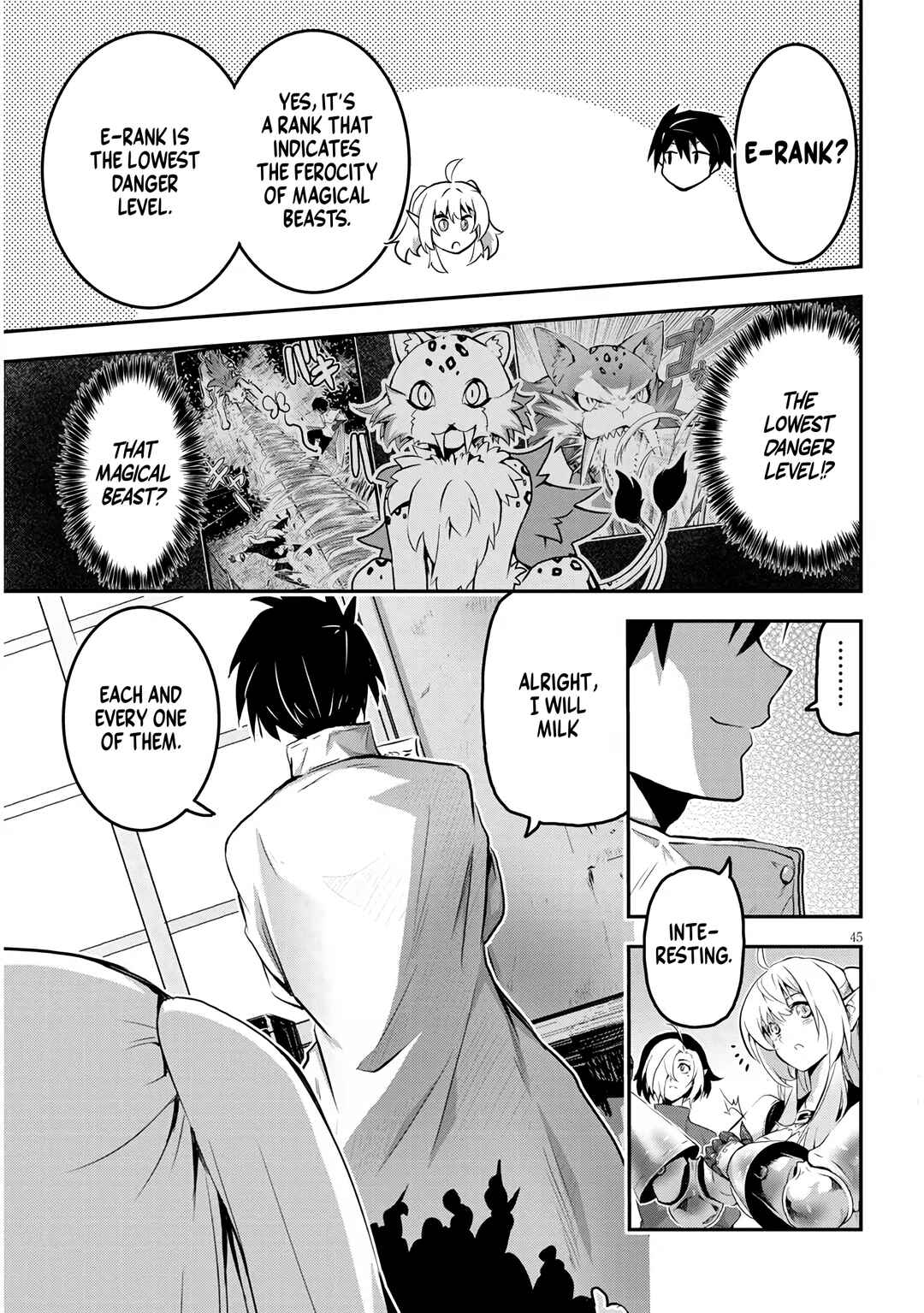 Milk-shibori Hunter no Isekai Sakunyuuki ~Nouka no Saenai Otoko ga Arayuru Shuzoku no Chiku-B wo Moteasobi-toriko ni Suru~ Chapter 1 - Page 48