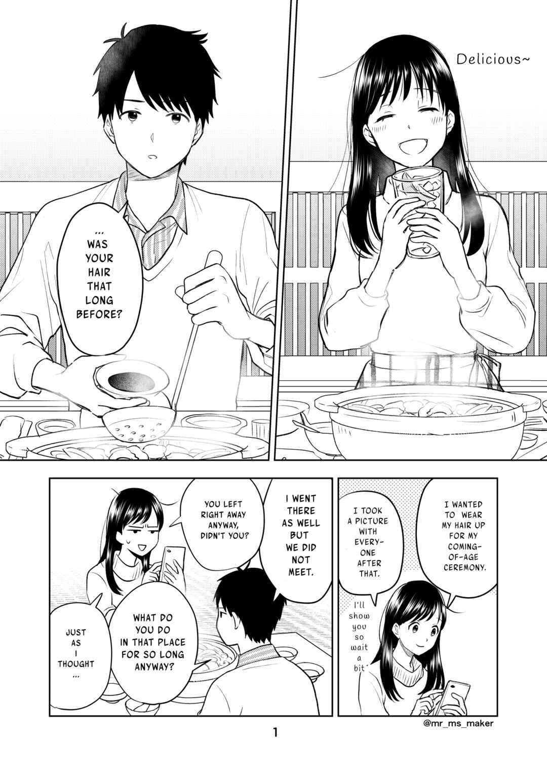 Yugami-kun ni wa Tomodachi ga Inai - Tonari no Anata to (Unofficial Fanbook) Chapter 14 - Page 2