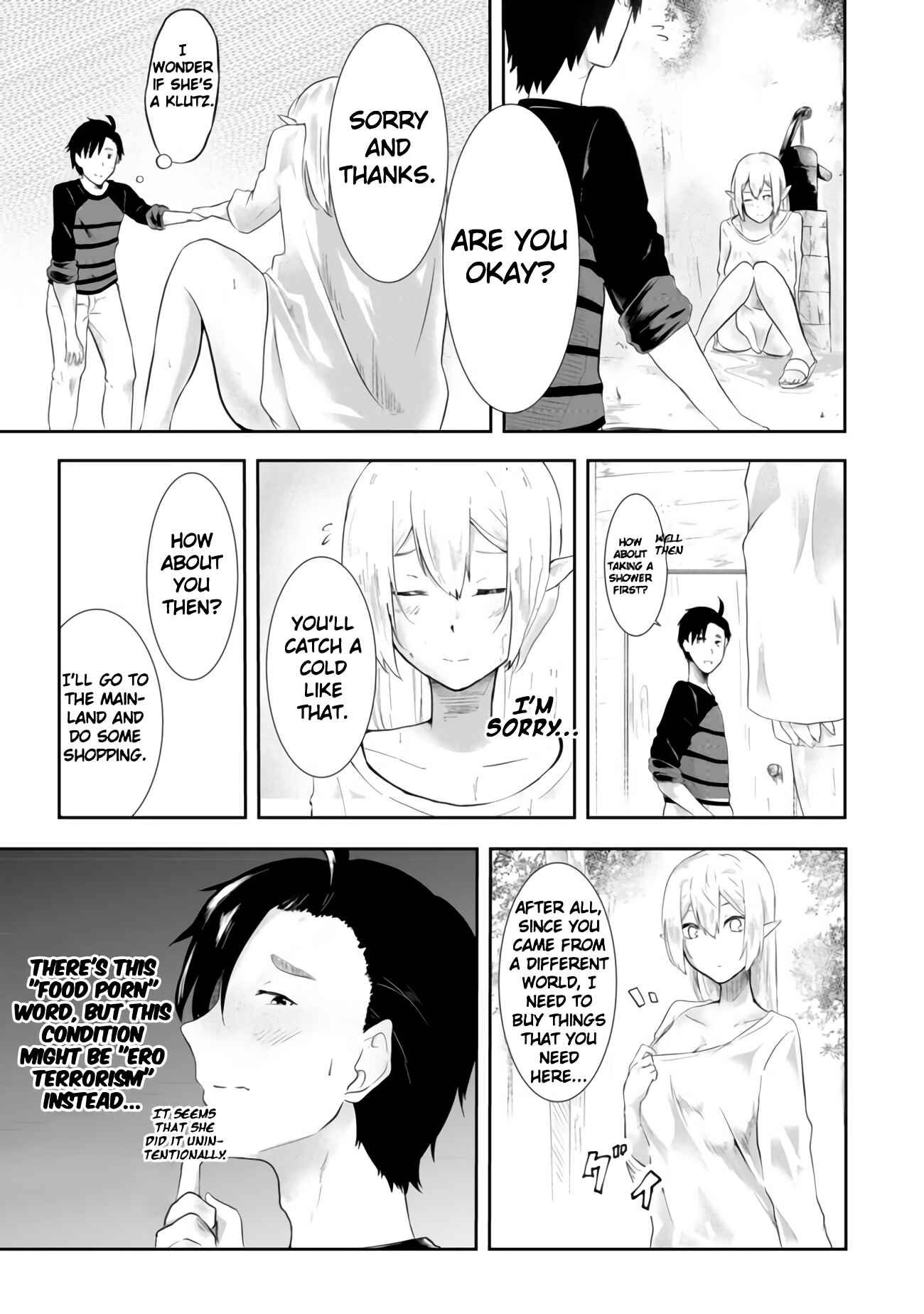 Mujintou de Elf to Kyoudou Seikatsu Chapter 1 - Page 35