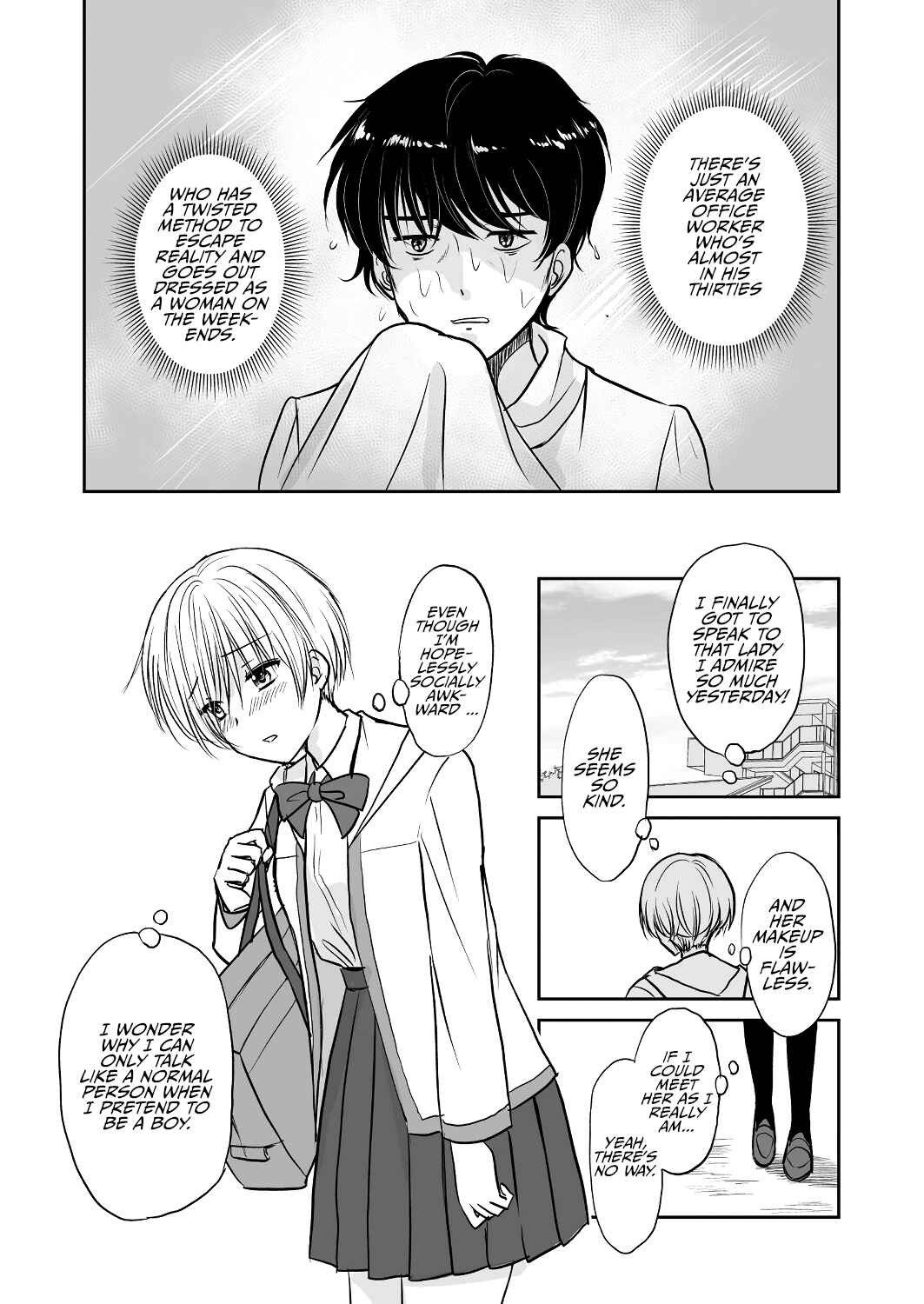 The Charismatic Cat Café Manager (who dresses as a guy) and the Frequent Customer (who dresses as a) Lady Chapter 0 - Page 4