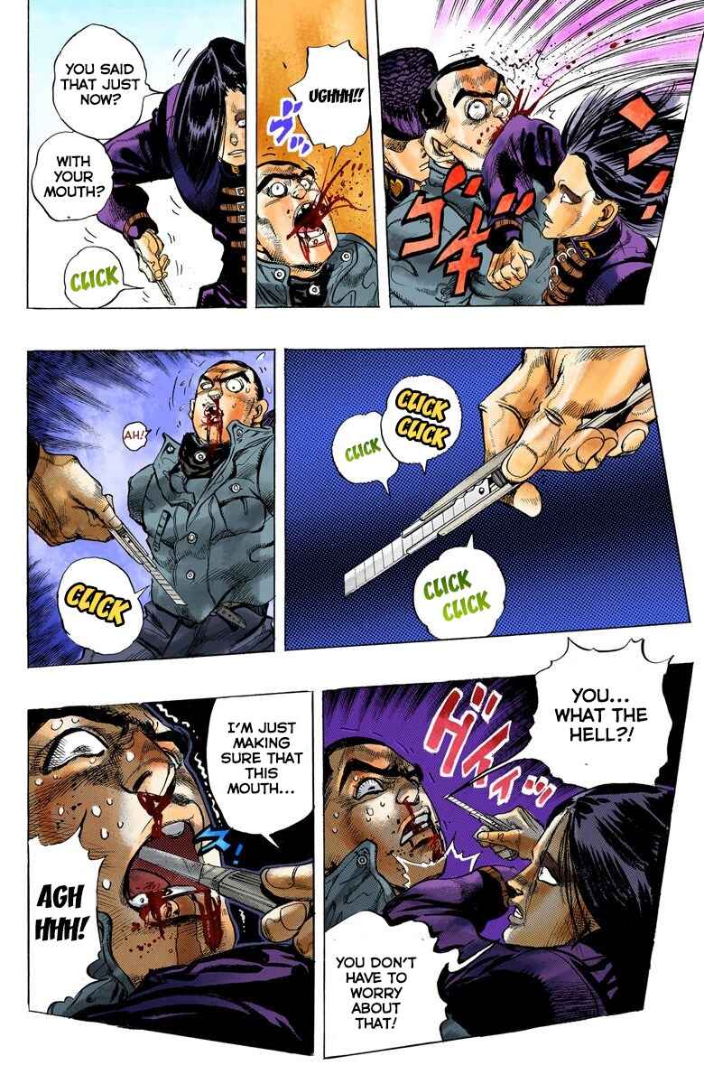 JoJo no Kimyou na Bouken: Part 4 - Diamond wa Kudakenai Color-ban Chapter 27 - Page 12