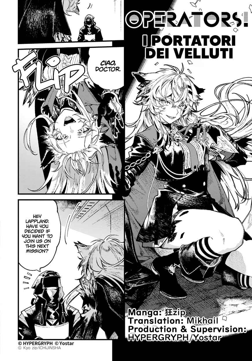 Arknights OPERATORS! Chapter EXTRA: I Portatori dei Velluti - Page 1