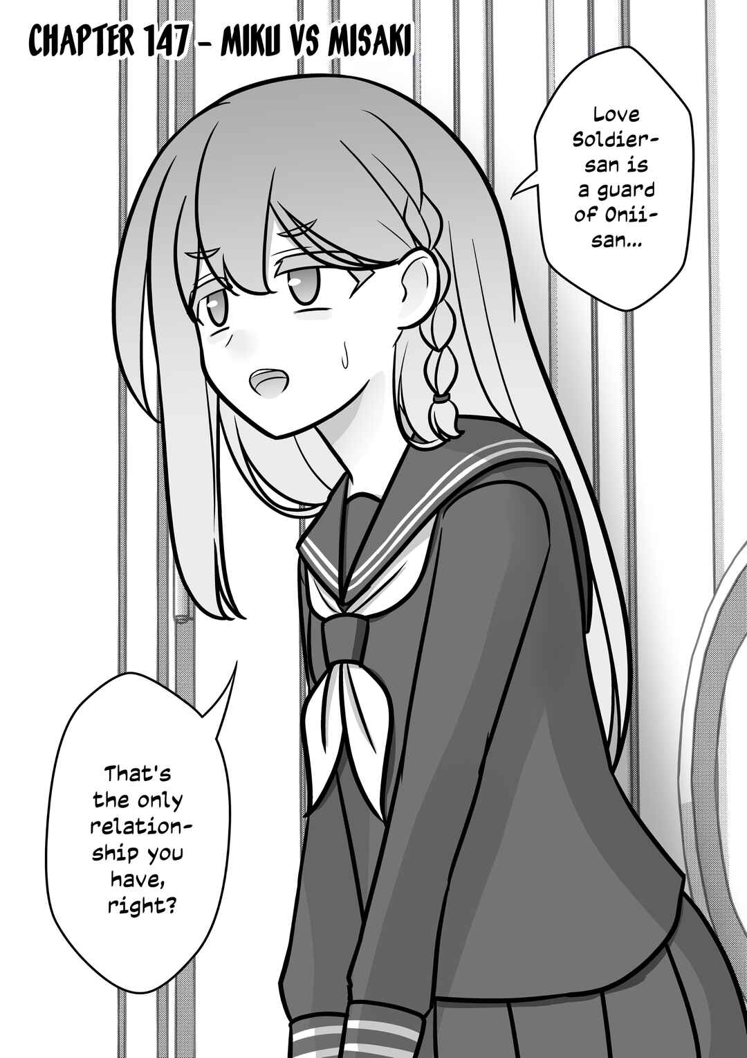 Danjo-hi 1:39 no Heikou Sekai wa Omoi no Hoka Futsuu Chapter 147 - Page 1