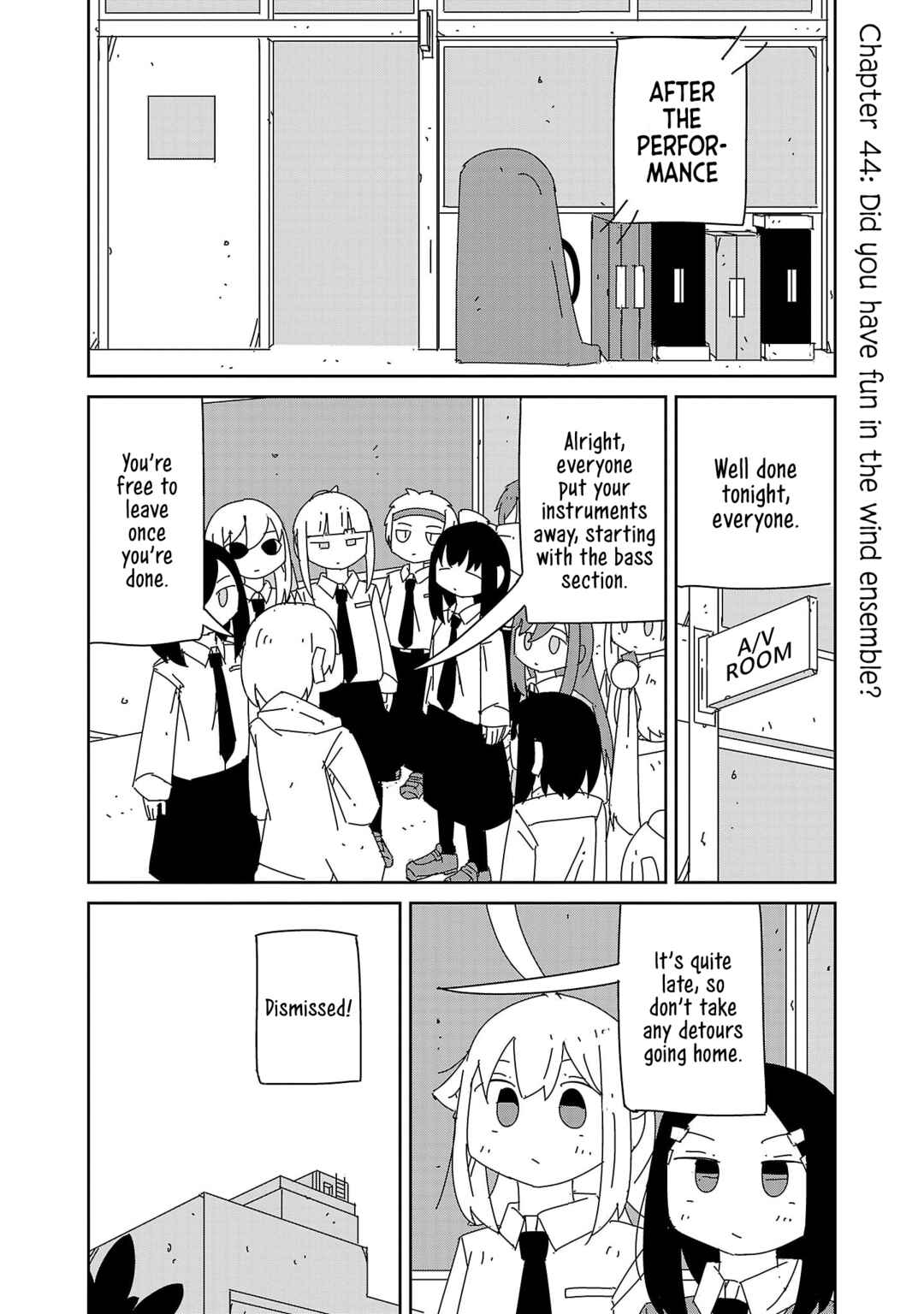 Hagino-san Wants to Quit the Wind Ensemble Chapter 44 - Page 1