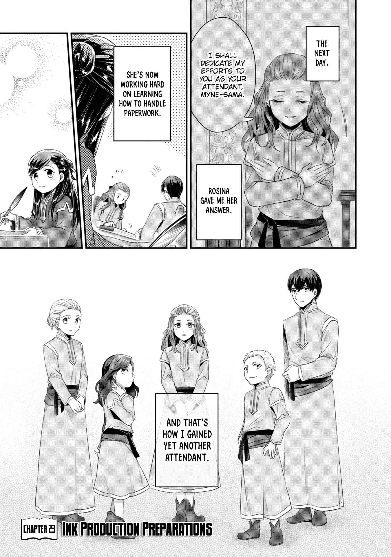 Honzuki no Gekokujou: Shisho ni Naru tame ni wa Shudan o Erandeiraremasen—Dai-2 Bu: Hon no Tamenara Miko ni Naru! Chapter 23 - Page 2