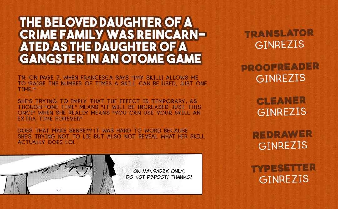Akutou Ikka no Mana Musume, Tensei Saki mo Otome Game no Gokudou Reijou deshita Chapter 13 - Page 20