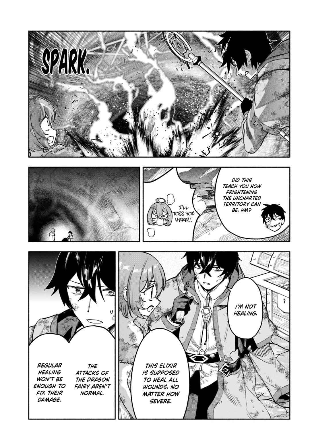 Ore Igai Dare mo Saishu Dekinai Sozai na no ni "Sozai Saishuritsu ga Hikui" to Pawahara suru Osananajimi Renkinjutsushi to Zetsuen shita Senzoku Madoushi, Henkyou no Machi de Slow Life wo Okuritai. Chapter 26 - Page 8