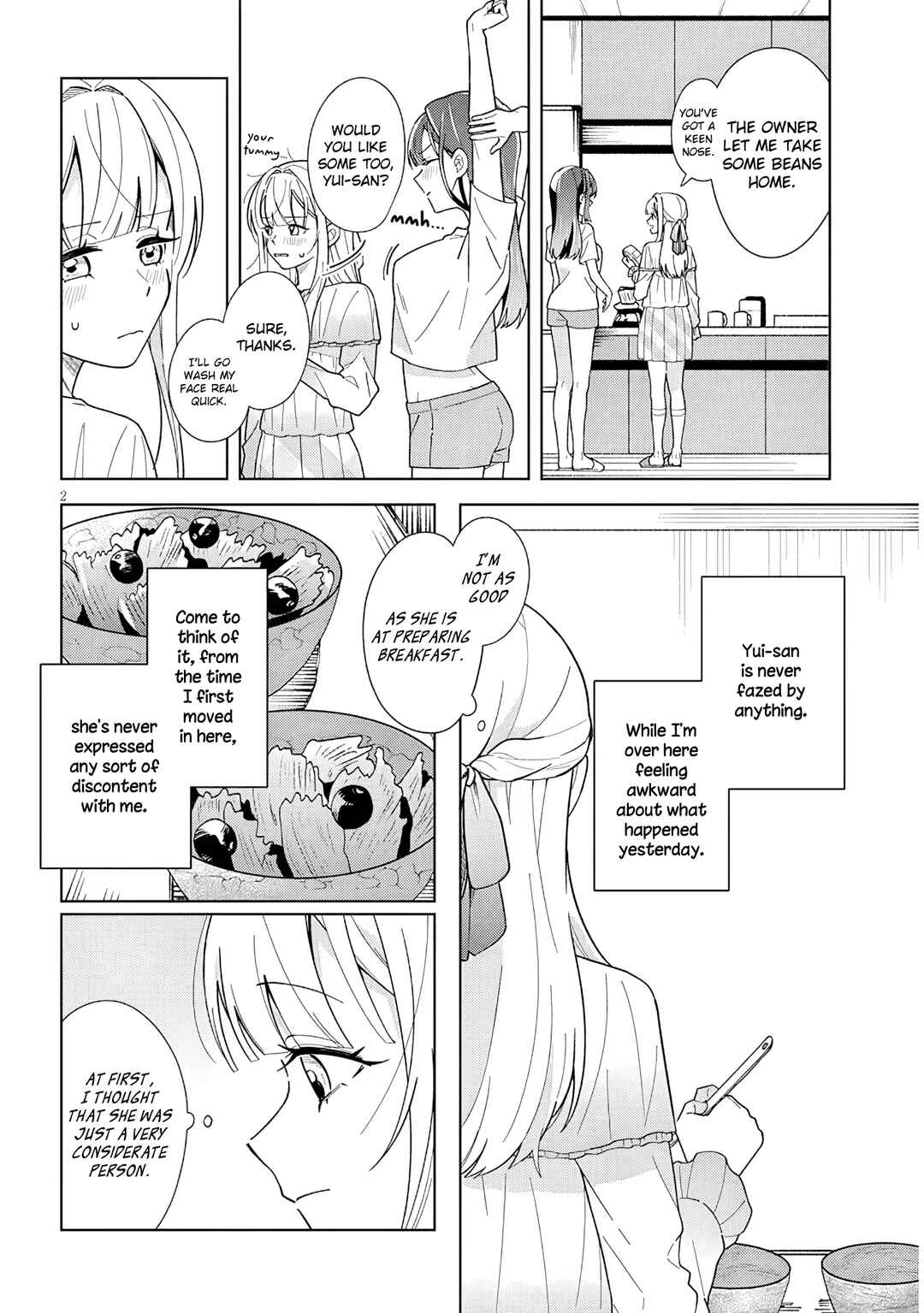 Afternoon Tea wa Ikaga desu ka? Watashi to Kanojo no Fujun de Ichizu na Futarigurashi Chapter 4.1 - Page 2