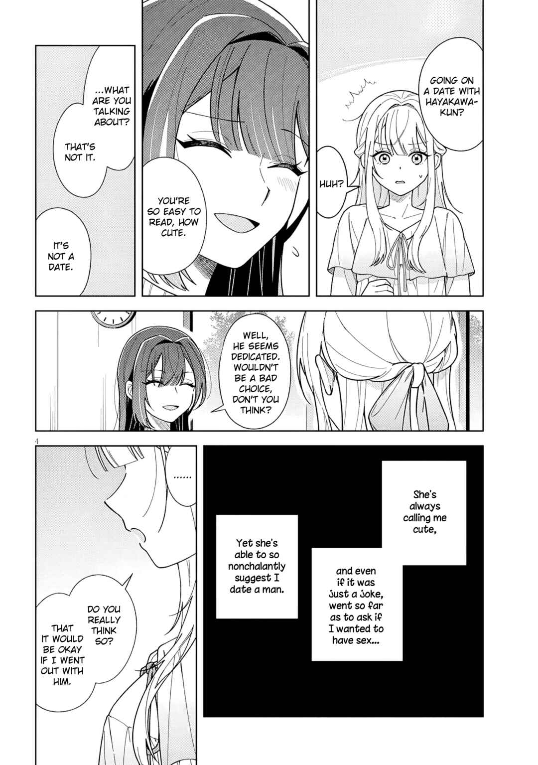 Afternoon Tea wa Ikaga desu ka? Watashi to Kanojo no Fujun de Ichizu na Futarigurashi Chapter 4.1 - Page 4