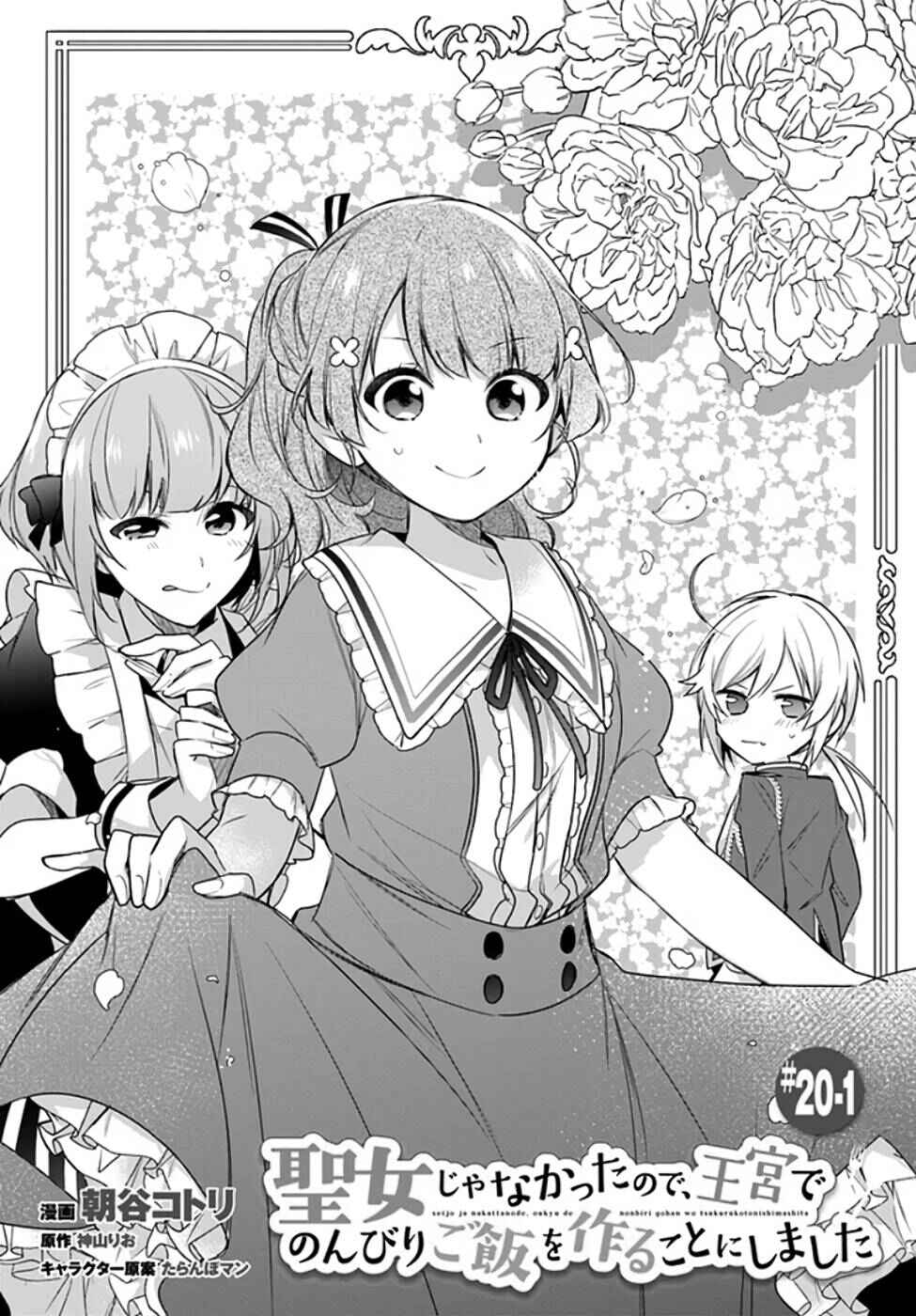 Seijo ja Nakatta node, Oukyuu de Nonbiri Gohan wo Tsukuru Koto ni Shimashita Chapter 20 - Page 1