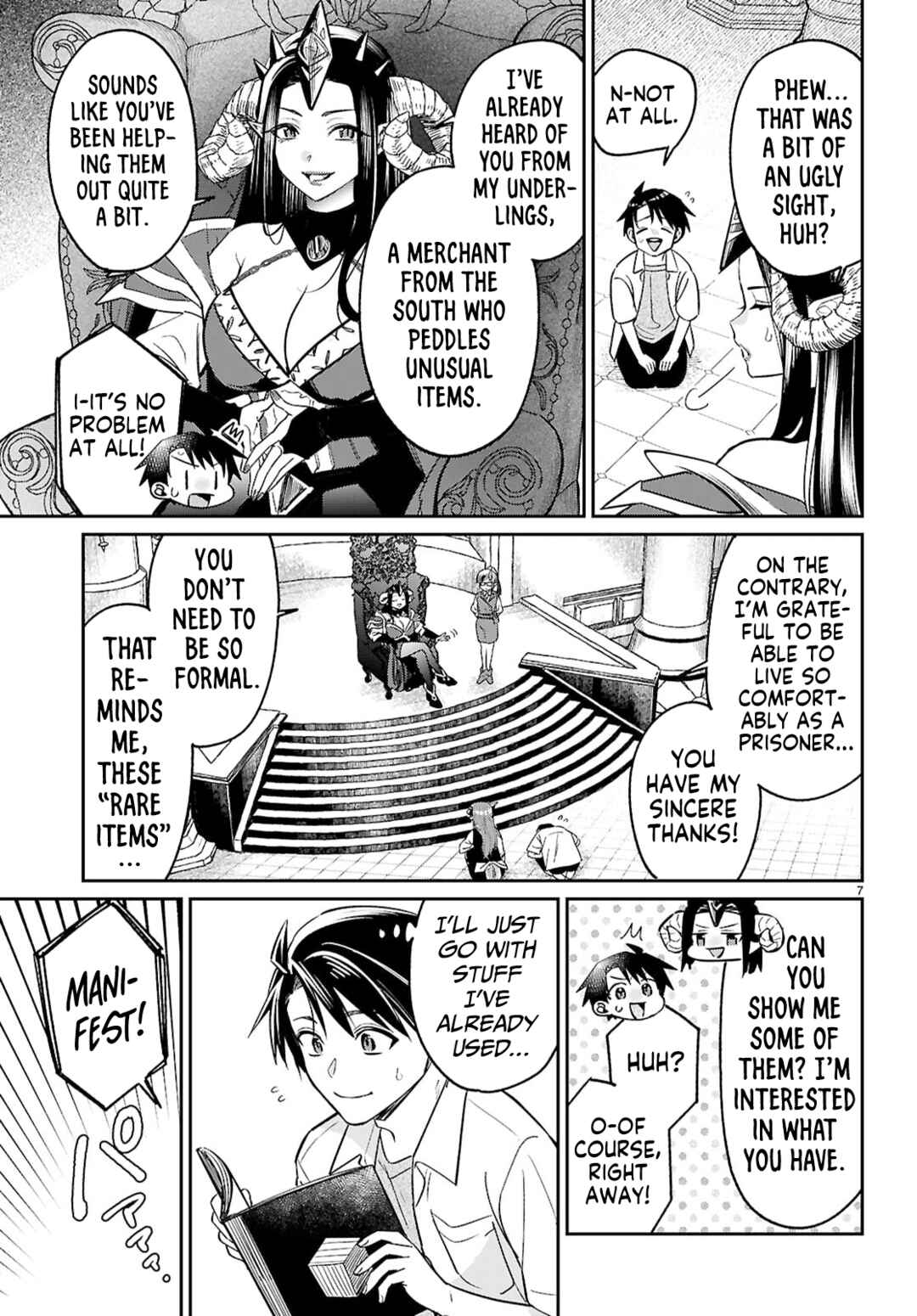 Shounin Skill de Maoujou no Kouryaku o Mezasu: Isekai Ten'i Shita node Saikyou Item to Talk-jutsu de Ikinuku koto ni shita Chapter 7 - Page 7