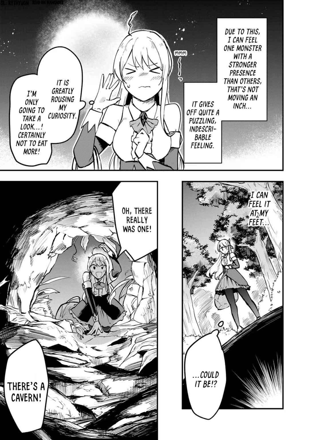 [Pakupaku desu wa] Tsuihou Sareta Ojou-sama no "Monster wo Taberu Hodo Tsuyoku Naru" Skill wa, 1-shoku de 1 Level Up Suru Zendai Mimon no Saikyou Skill deshita. 3-nichi de Jinrui Saikyou ni Narimashita wa! Chapter 2 - Page 3