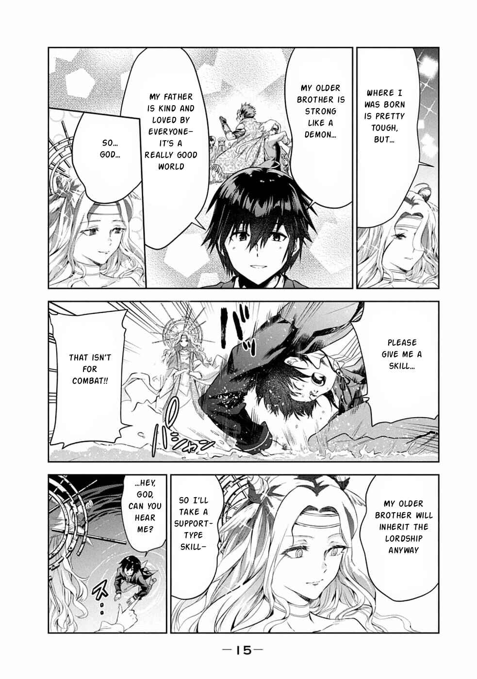 Tensei Kizoku no Bannou Kaitaku Kara ~"Kakudai & Shukushou" Sukiru wo Tsukatte Itara Saikyou Ryouchi ni Narimashita~ Chapter 1 - Page 14