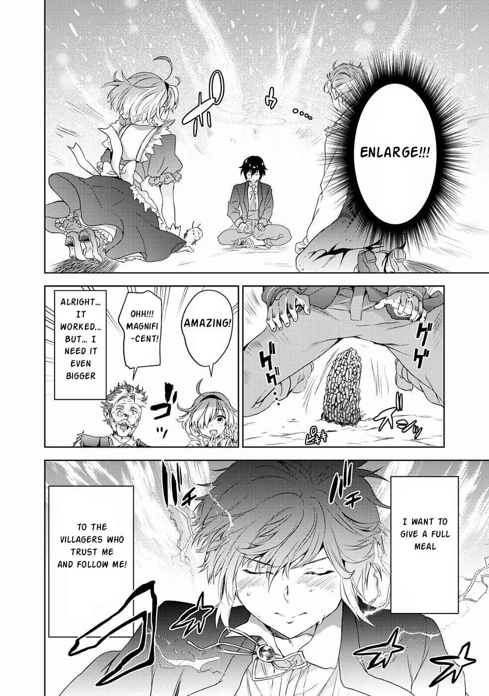 Tensei Kizoku no Bannou Kaitaku Kara ~"Kakudai & Shukushou" Sukiru wo Tsukatte Itara Saikyou Ryouchi ni Narimashita~ Chapter 1 - Page 39