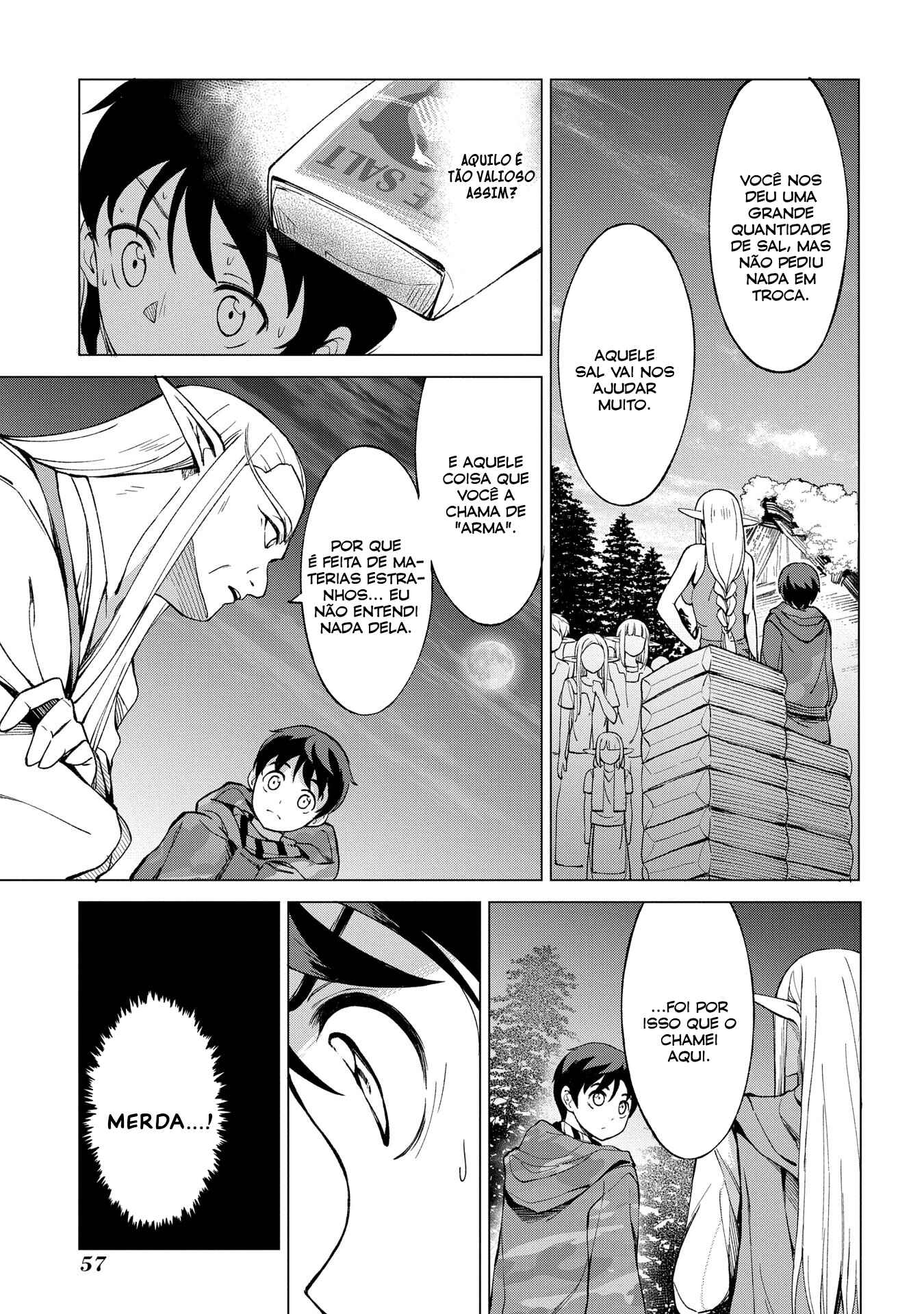 Hokkaidou no Gen'eki Hunter ga Isekai ni Hourikomarete Mita ~Elf Yome to Meguru Isekai Shuryou Life~ Chapter 1 - Page 56