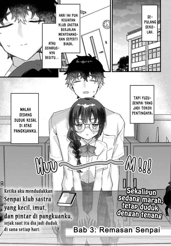 Chiisakute Kawaii Bungeibu no Chiteki na Senpai o, Hiza no Ue ni Nosetara Mainichi Suwattekuru you ni natta Chapter 3.1 - Page 1