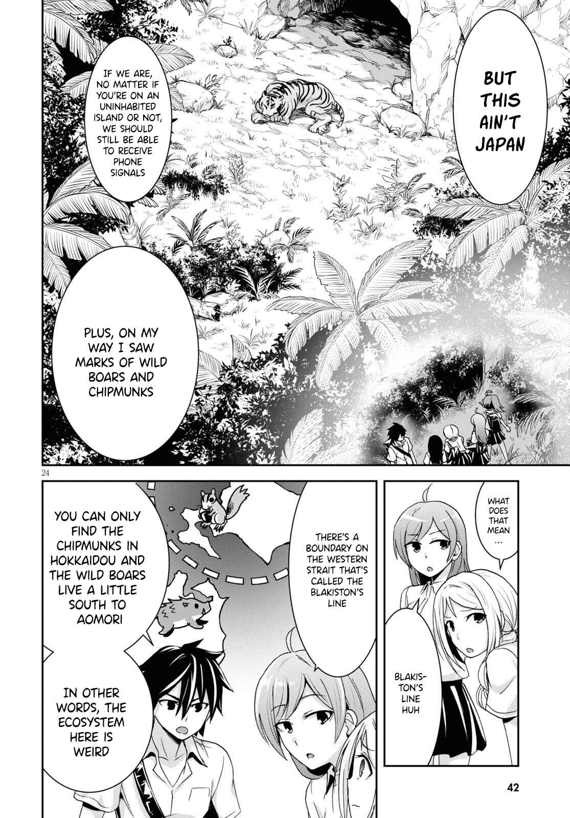 Isekai Yurutto Survival Seikatsu ~Gakkou no Minna to Isekai no Mujintou ni Tenishitakedo Ore Dake Rakushou desu~ Chapter 1 - Page 28