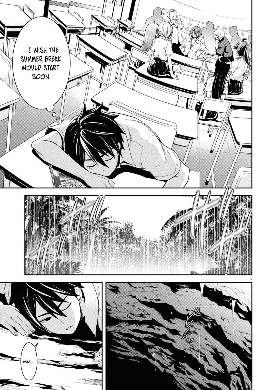 Isekai Yurutto Survival Seikatsu ~Gakkou no Minna to Isekai no Mujintou ni Tenishitakedo Ore Dake Rakushou desu~ Chapter 1 - Page 7