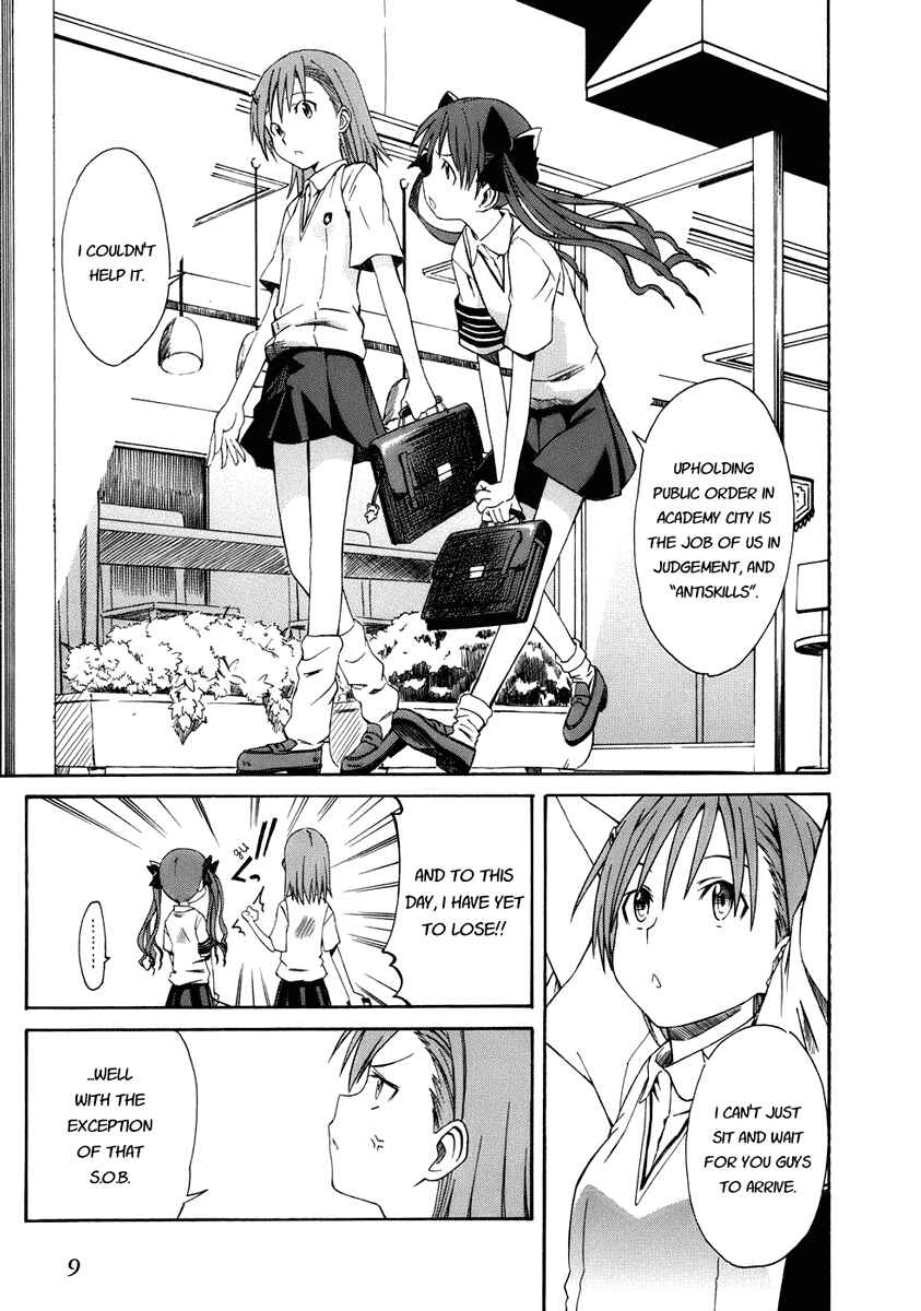 Toaru Majutsu no Index Gaiden: Toaru Kagaku no Railgun Chapter 1 - Page 12
