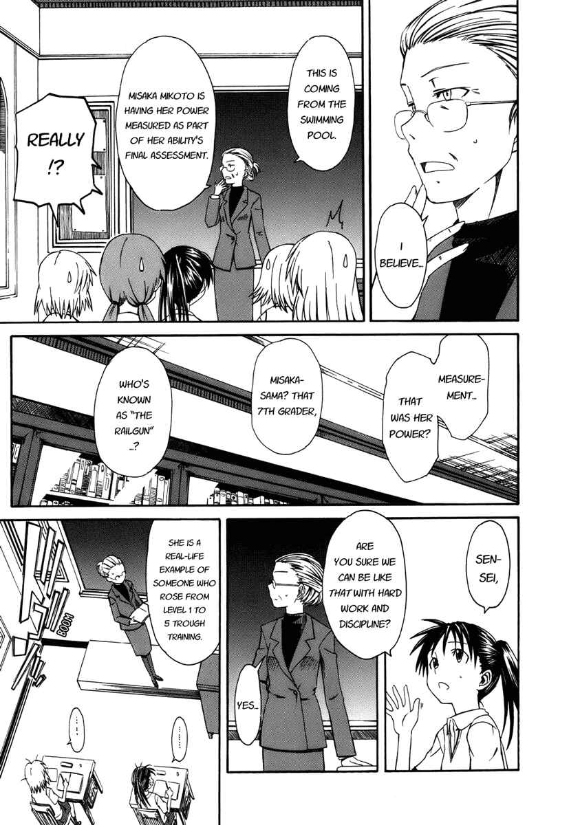 Toaru Majutsu no Index Gaiden: Toaru Kagaku no Railgun Chapter 1 - Page 18