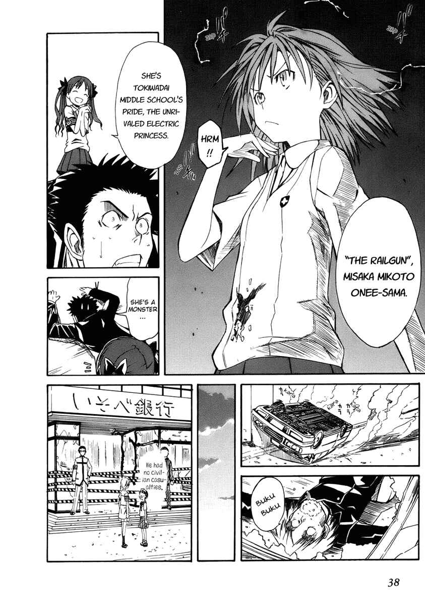 Toaru Majutsu no Index Gaiden: Toaru Kagaku no Railgun Chapter 1 - Page 40